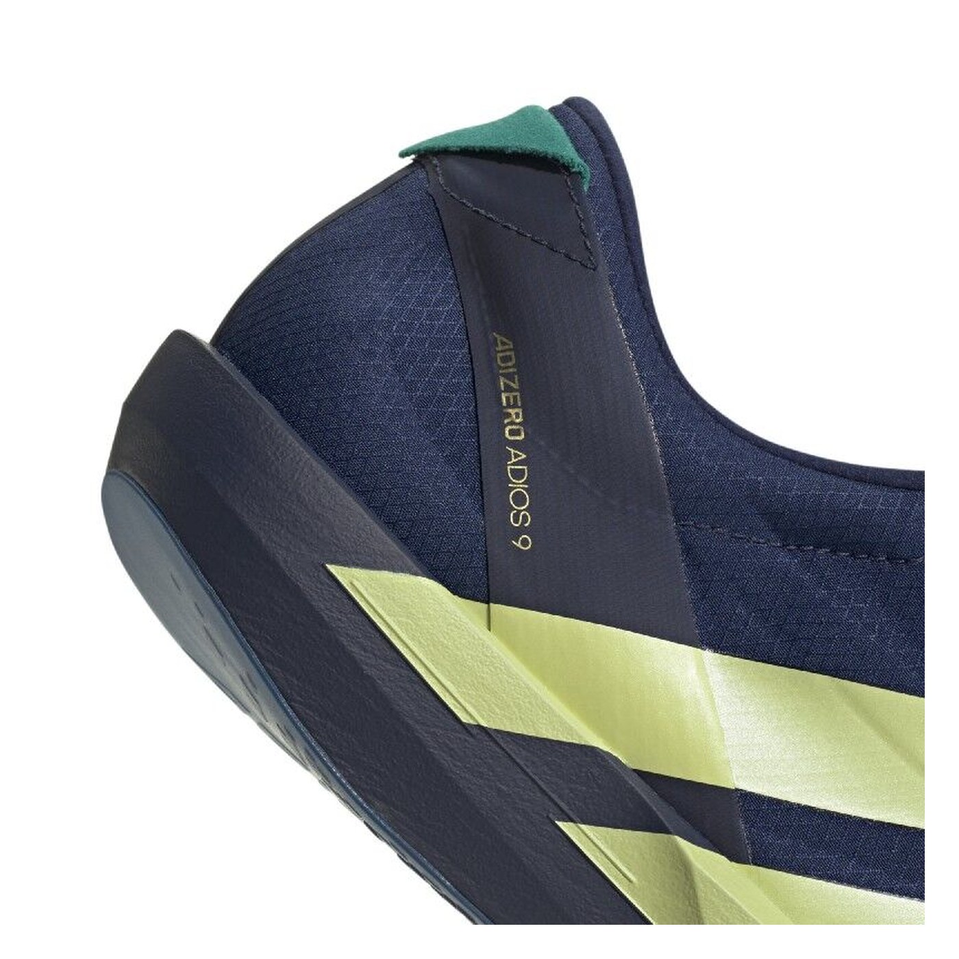 Adidas Adizero Adios 9, détail de la tige et du talon