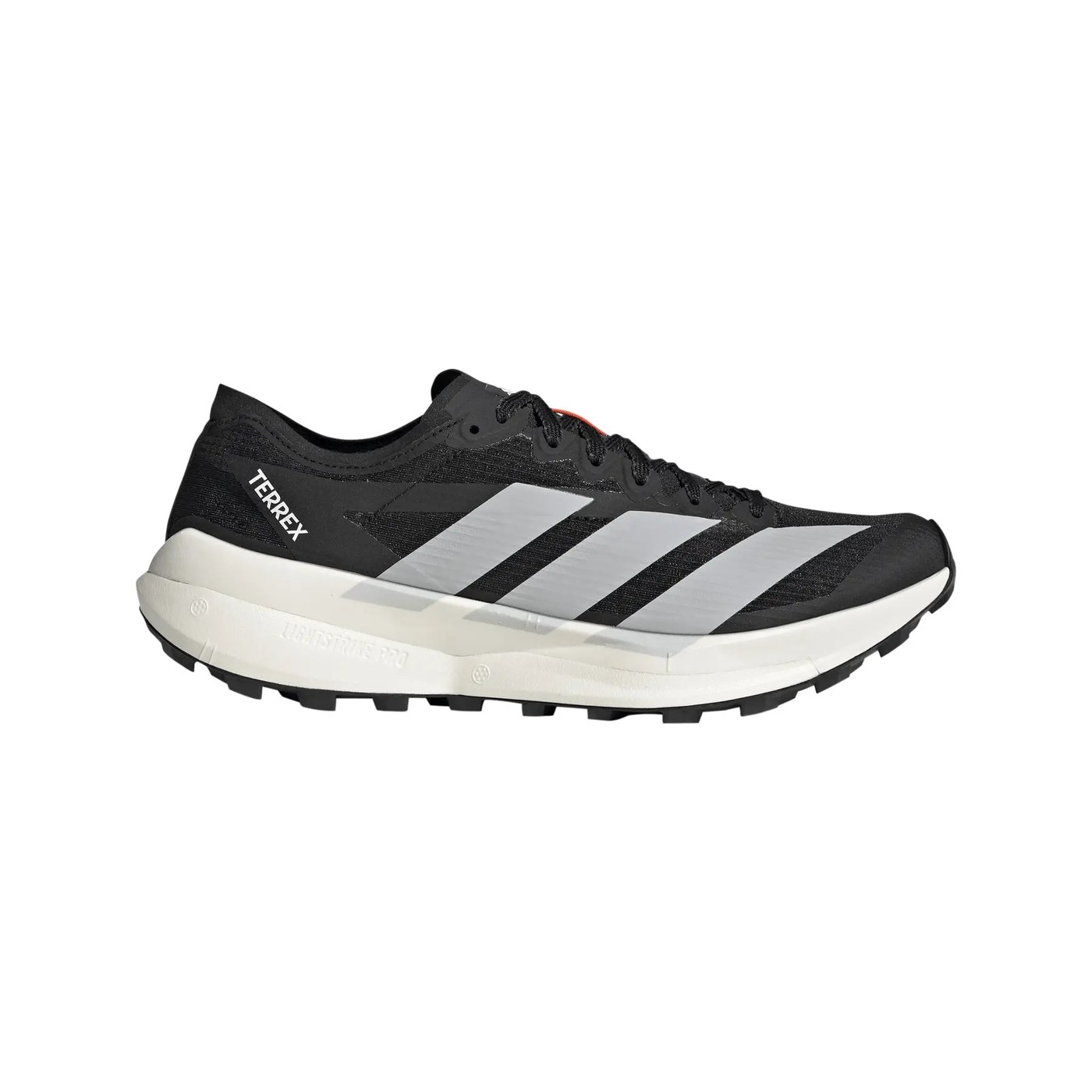 adidas Terrex Agravic Speed 2, vue profil latéral avec trois bandes argentées