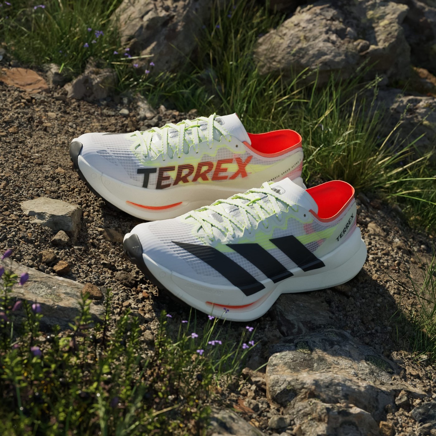 Adidas Terrex Agravic Speed Ultra 2 paire vue 3/4 face design TERREX