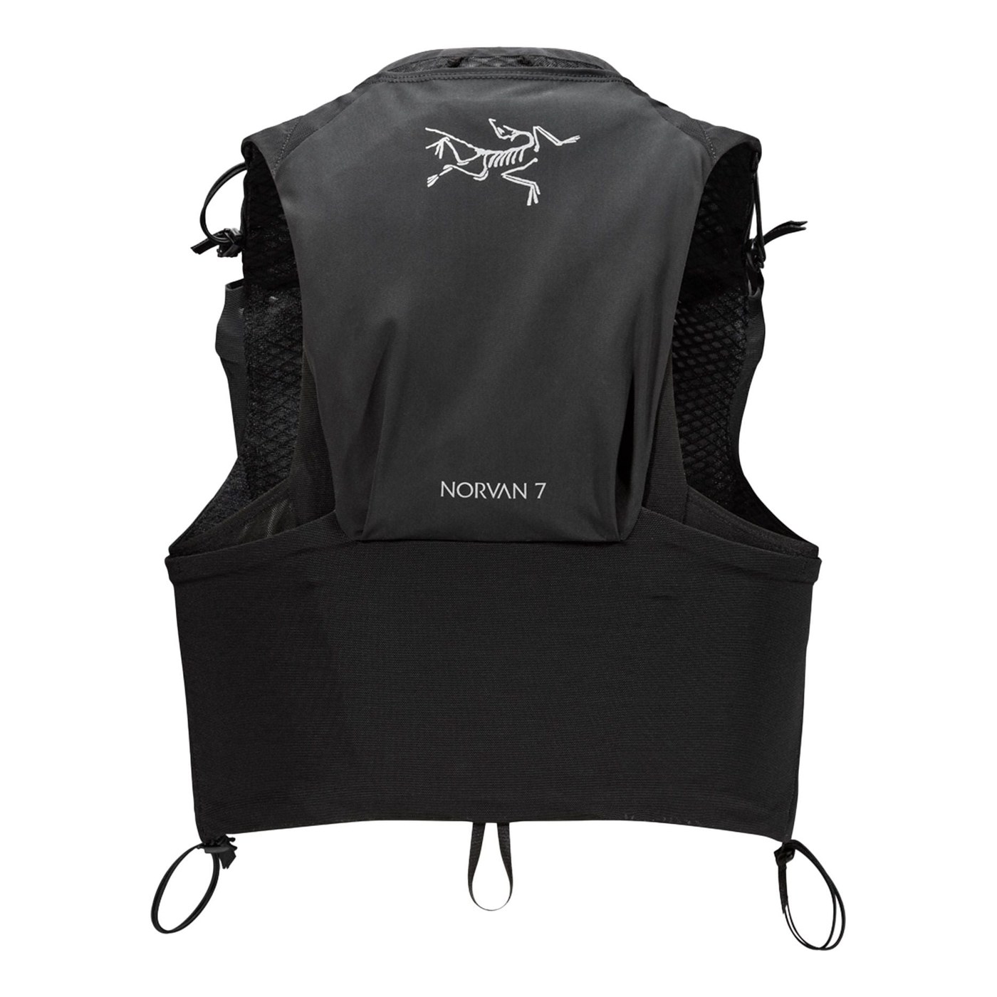 Arc'teryx Norvan 7 vue dorsale et panneaux Powernet