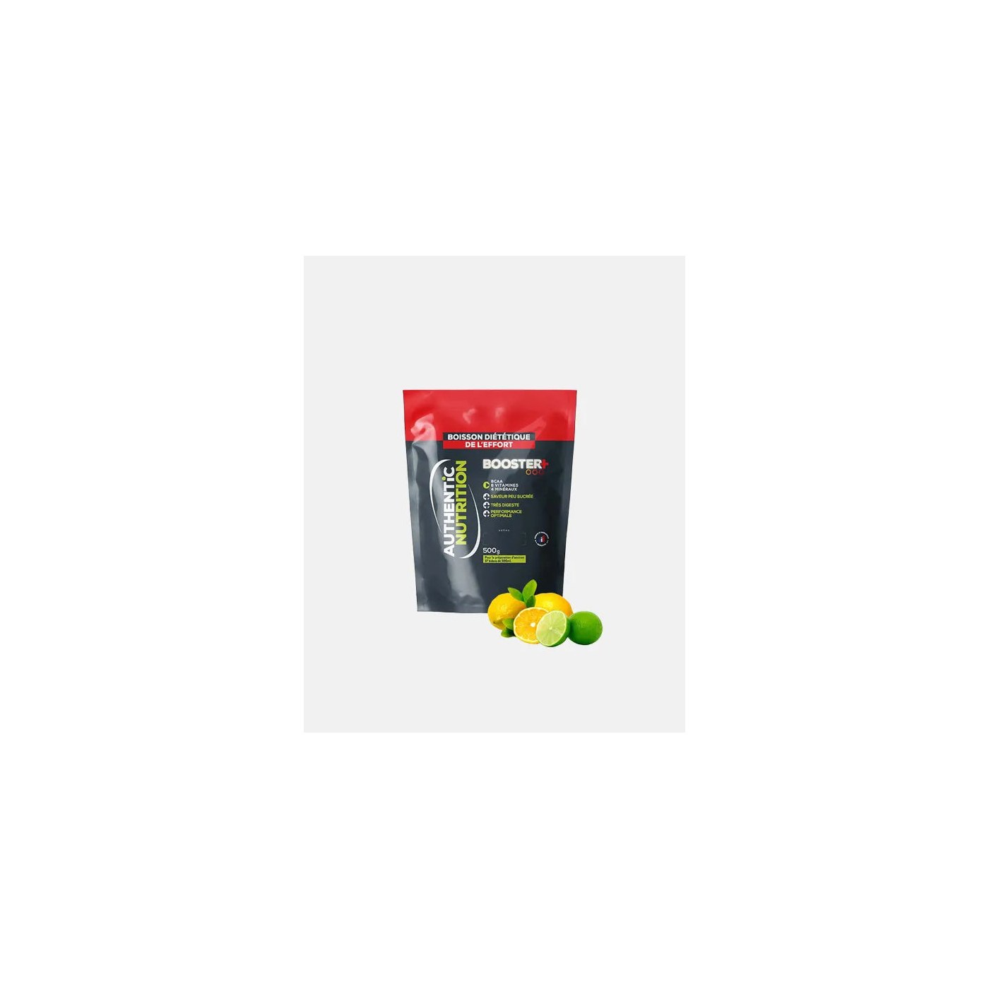 Authentic Nutrition Booster+, pot 500 g saveur citron - citron vert