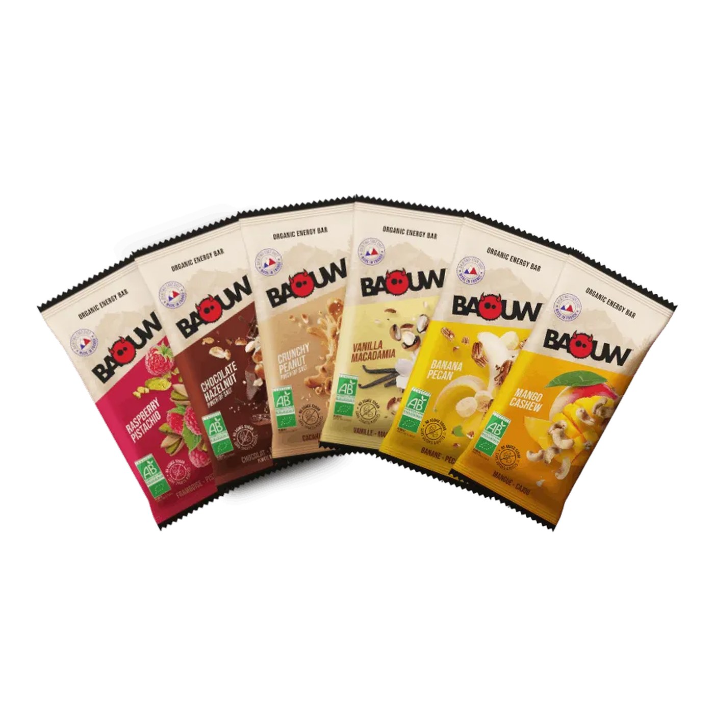 Gamme de saveurs Baouw Barre énergétique Extra