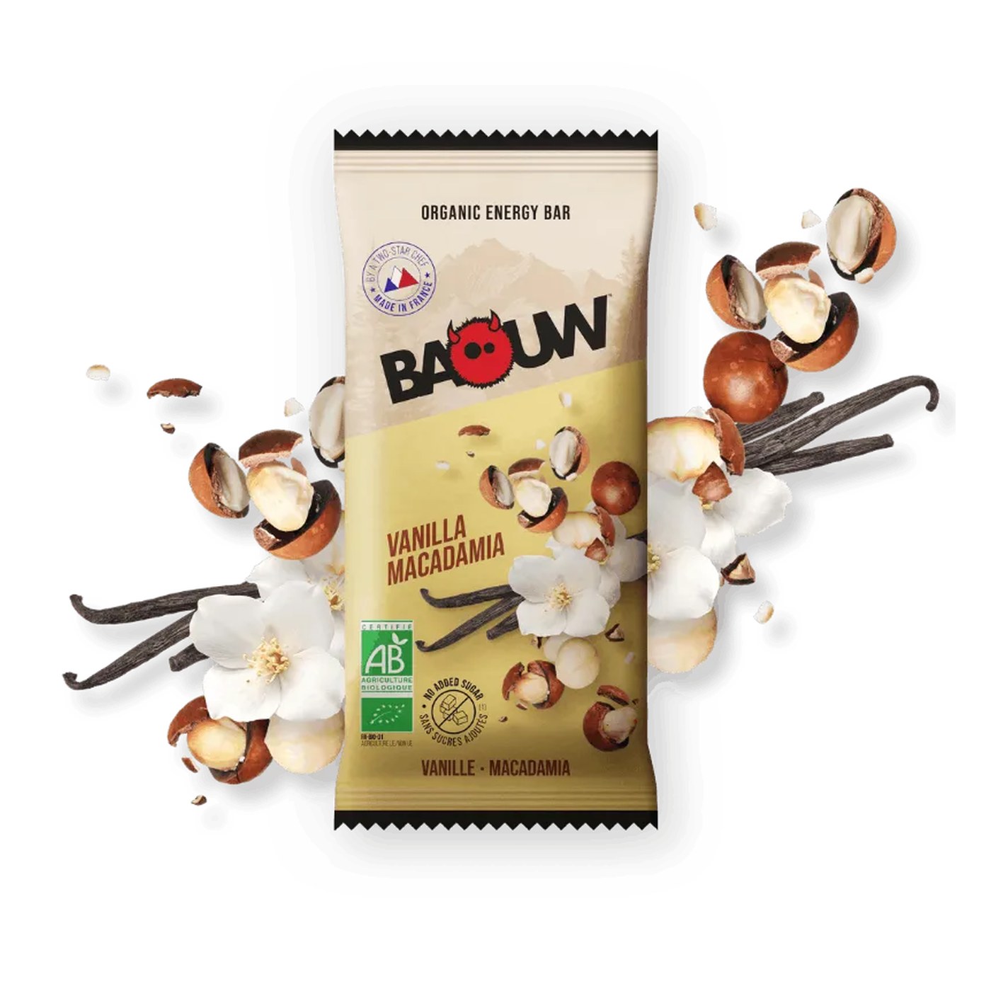 Baouw Barre énergétique Extra Vanille Macadamia