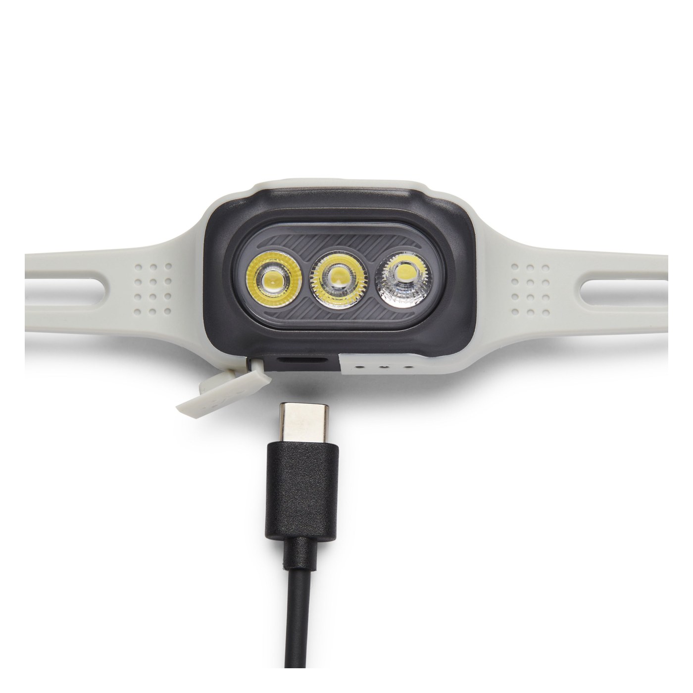 Black Diamond Deploy 325, Detailansicht des USB-C-Ladeanschlusses