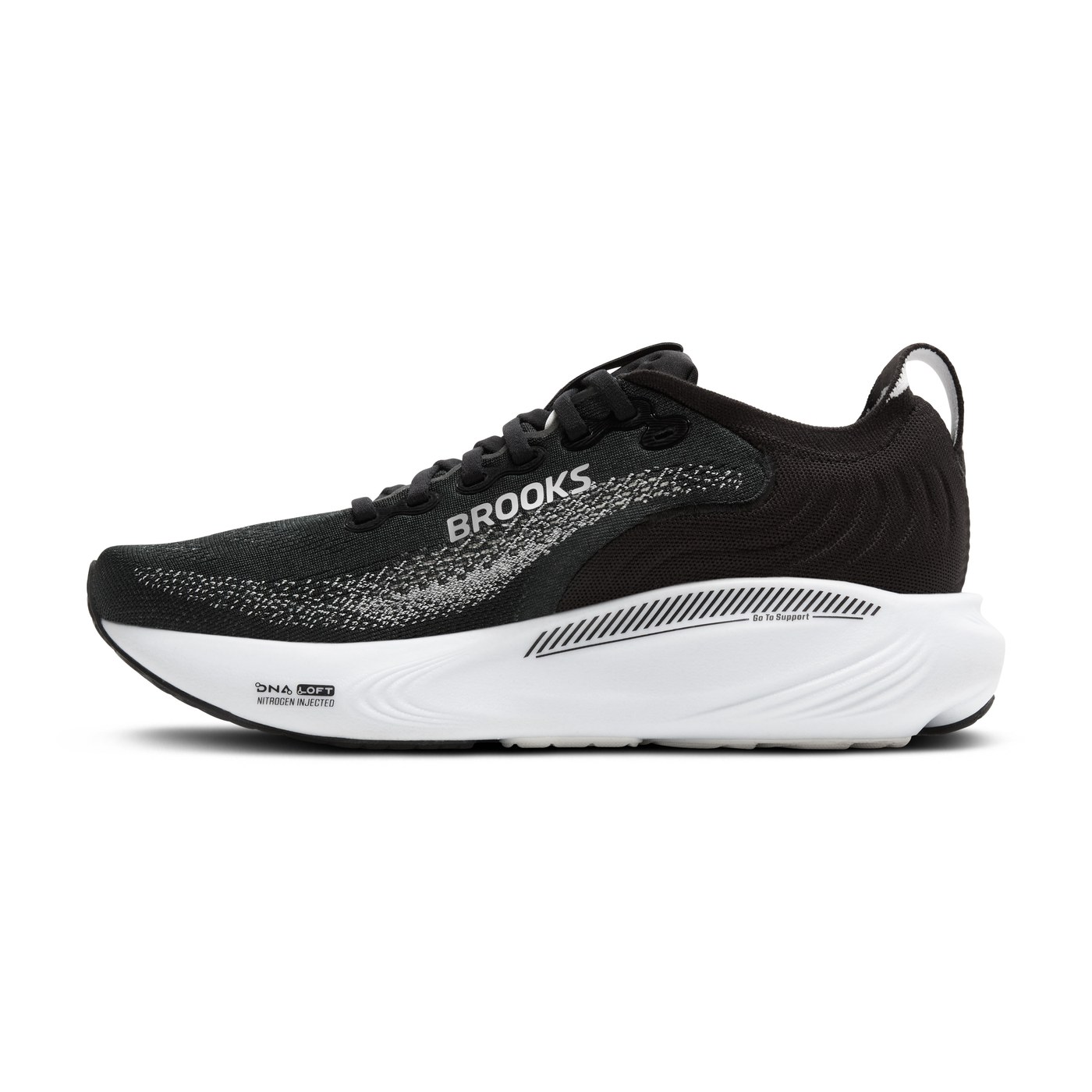 Brooks Adrenaline GTS 25 vue médiale avec logo Brooks