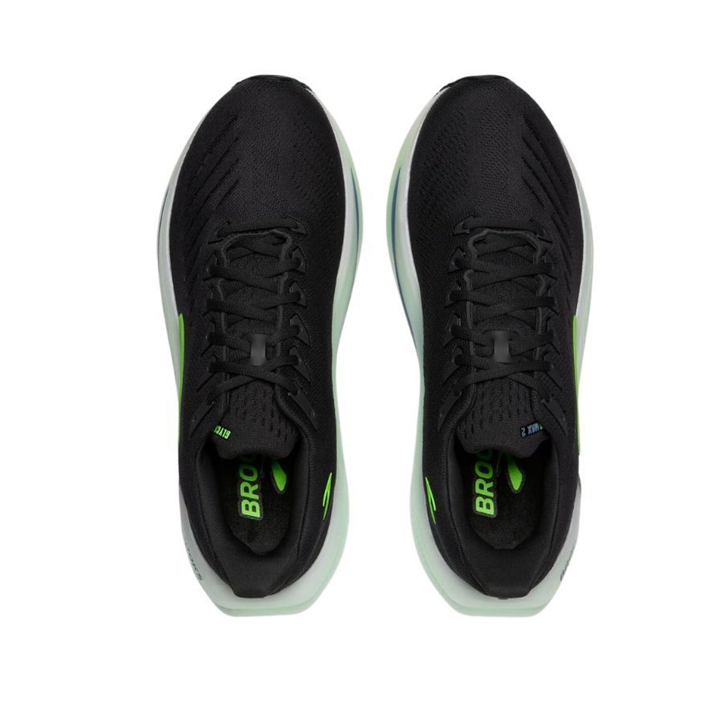 Brooks Glycerin Max 2 vue dessus tige Jacquard et sockliner Brooks