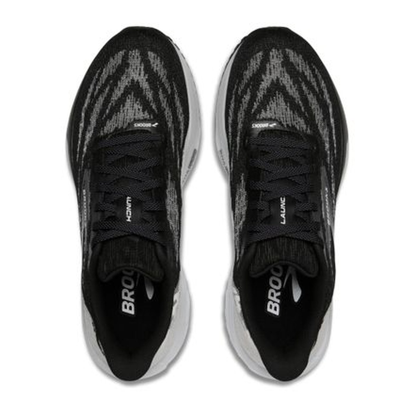 Brooks Launch 11, top view of the upper and lacing