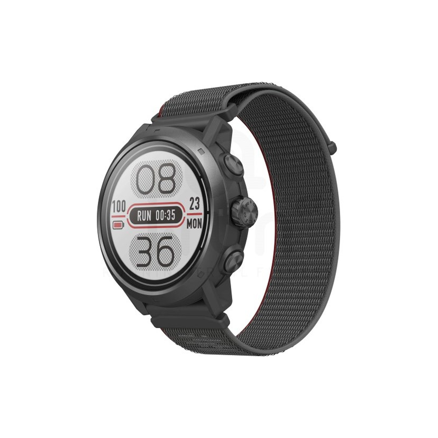 COROS Apex 2 Pro écran cadran course avec fréquence cardiaque et batterie