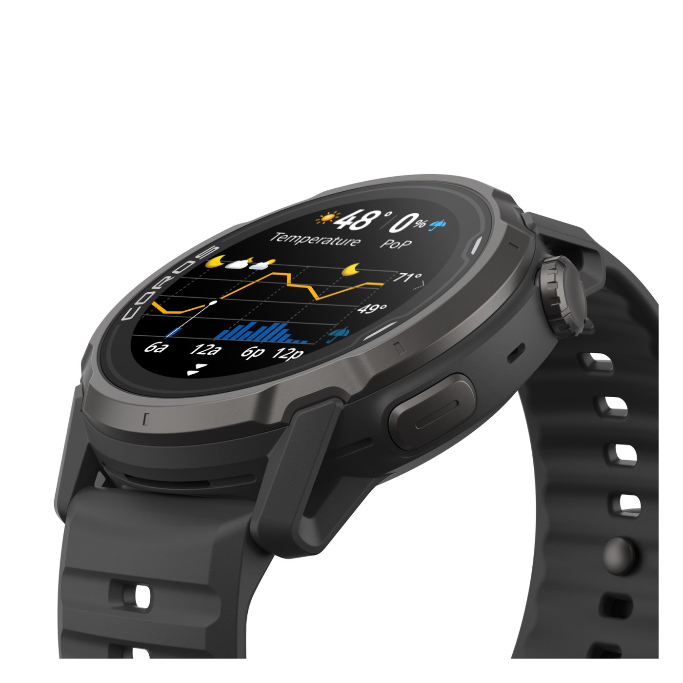 COROS APEX 4 46 mm Black avec données météo et température