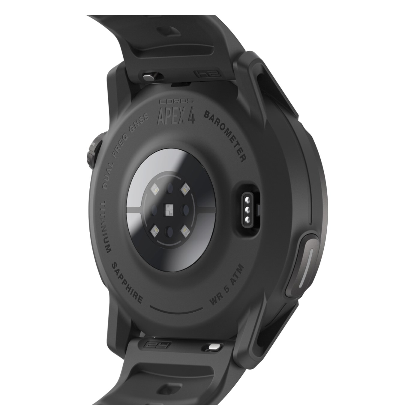COROS APEX 4 vue arrière capteur cardio optique