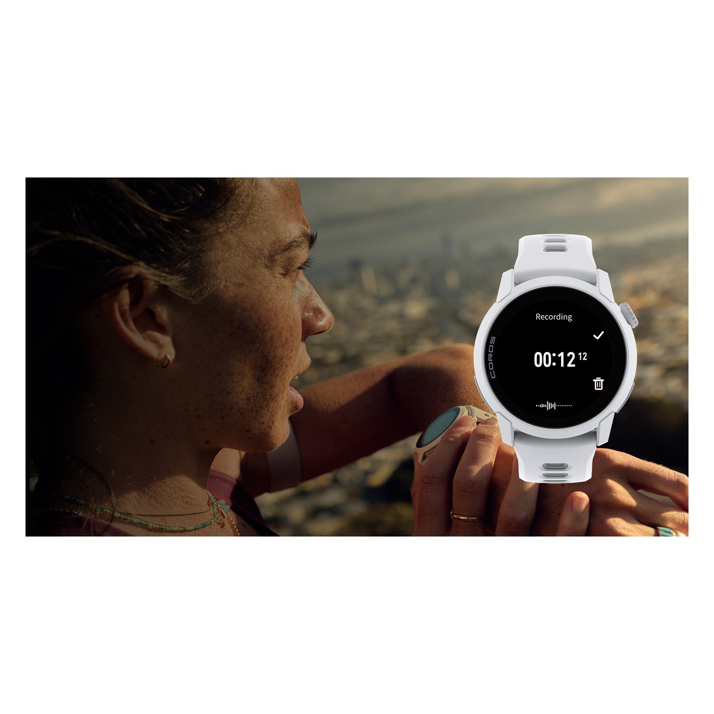 Coros Pace 4 mode voice pin en utilisation