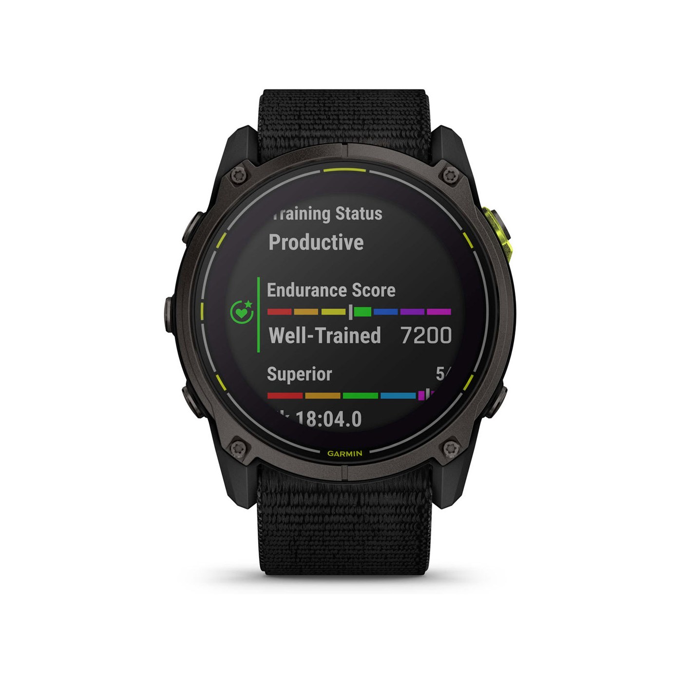 Garmin Enduro 3 détail écran métriques d'entraînement et données GPS