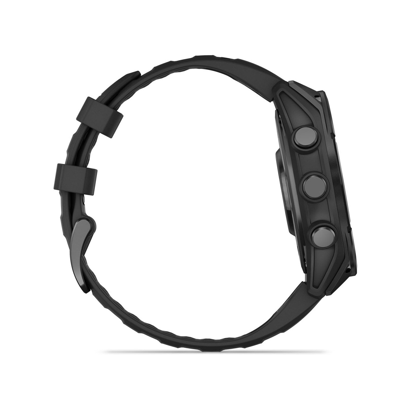 Garmin fenix 8 AMOLED profil latéral boutons et lunette