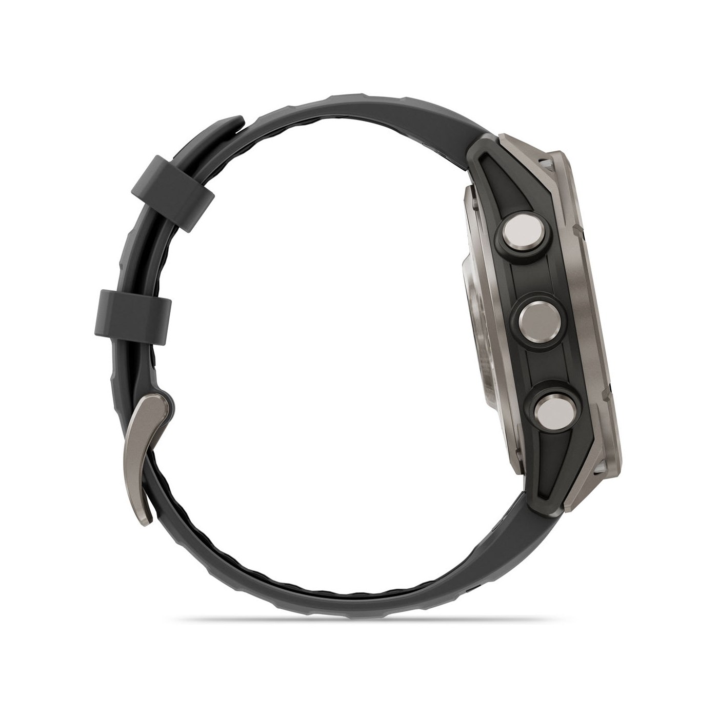 Garmin fenix 8 Pro profil latéral, boutons et couronne