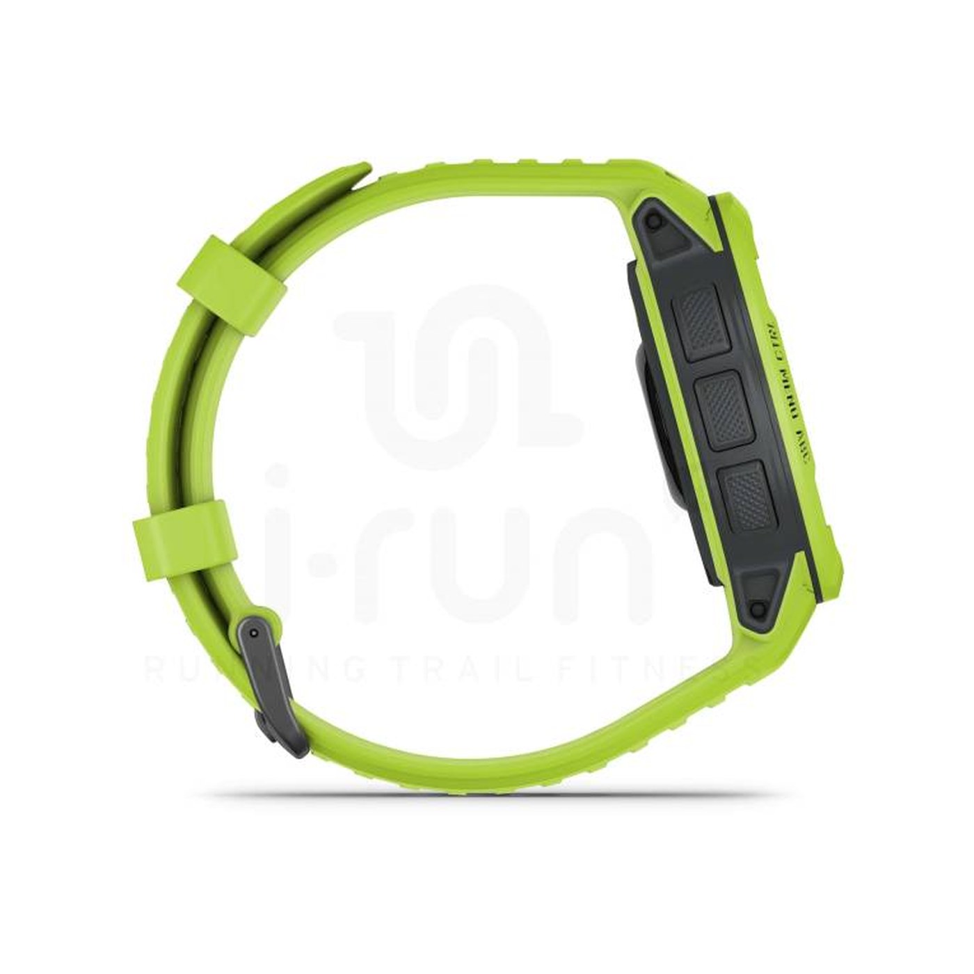 Garmin Instinct 2 Electric Lime, profil latéral avec boutons