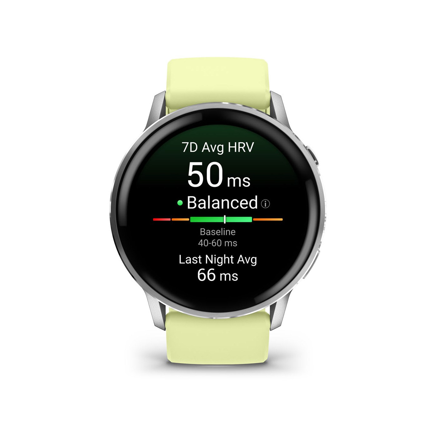 Garmin Venu 4 affichant le statut de variabilité cardiaque