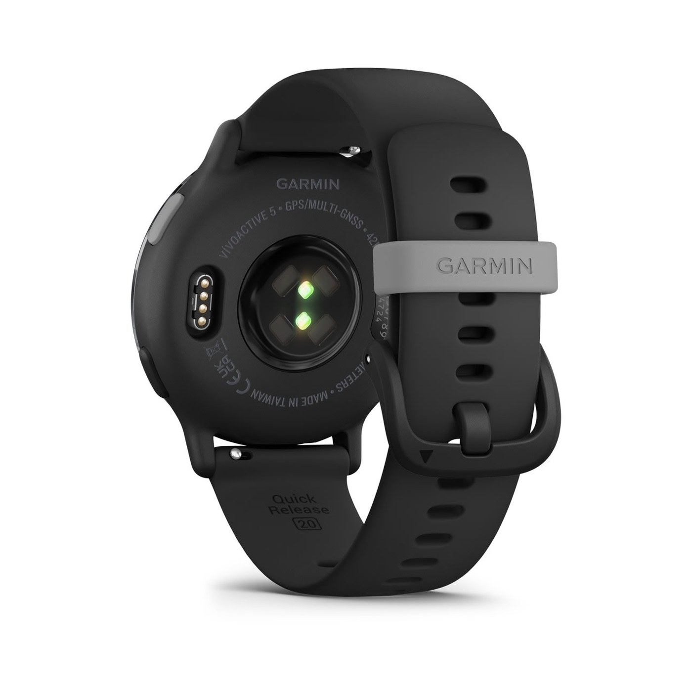 Garmin Vivoactive 5, vue arrière capteur cardio Elevate Gen 4