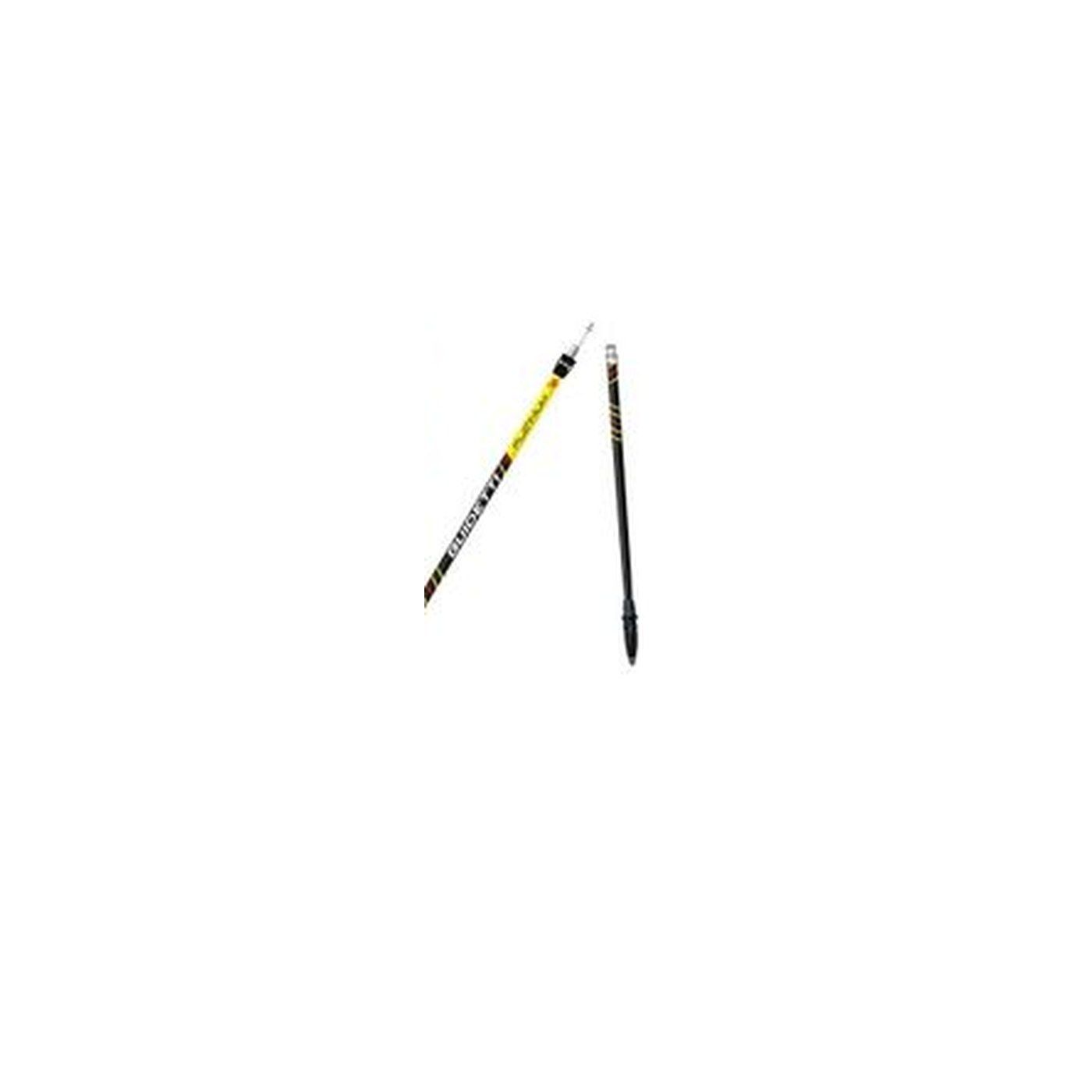 Guidetti Platinium Aero Perf, aufgebauter und zusammengefalteter Stock nebeneinander