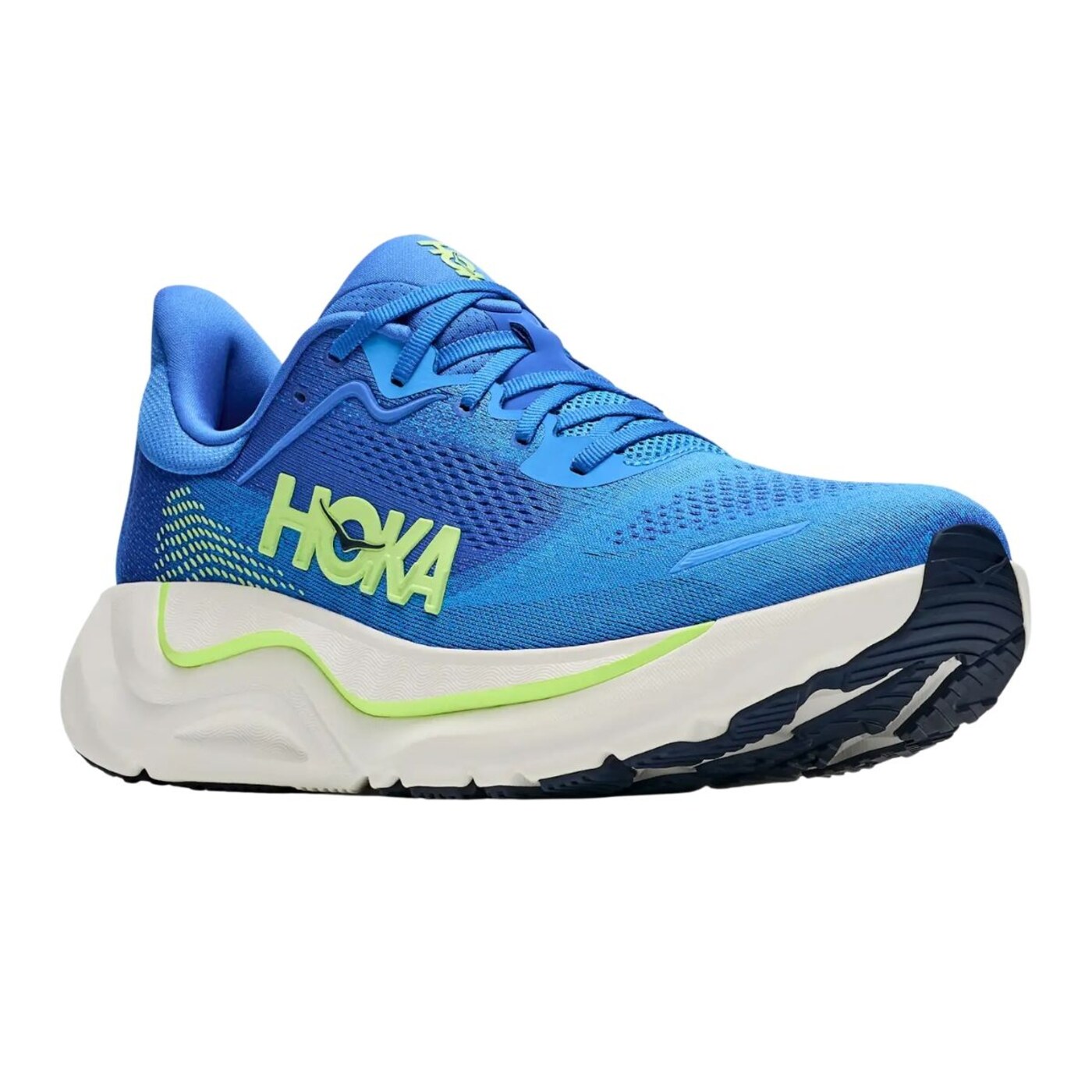 Hoka Arahi 9 vue trois-quarts face, coloris route