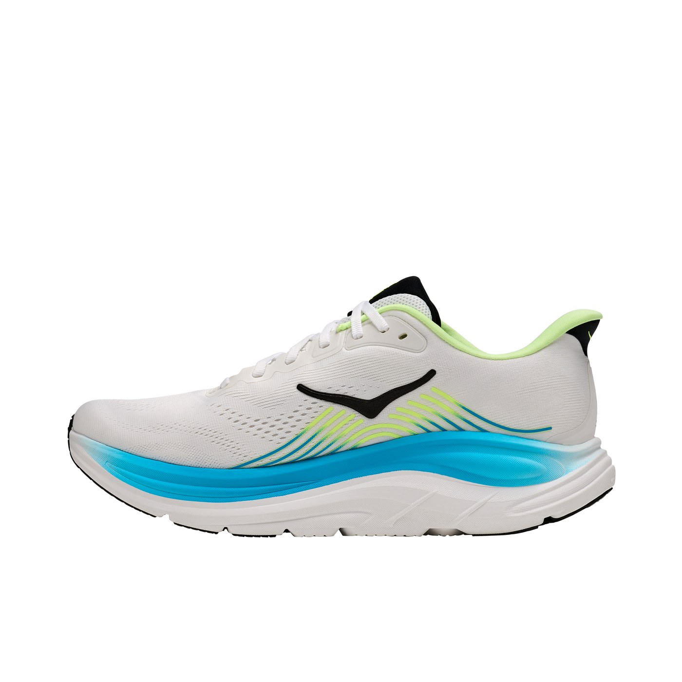 Hoka Clifton 11 profil médial gauche coloris Frost / Light Citron / Black
