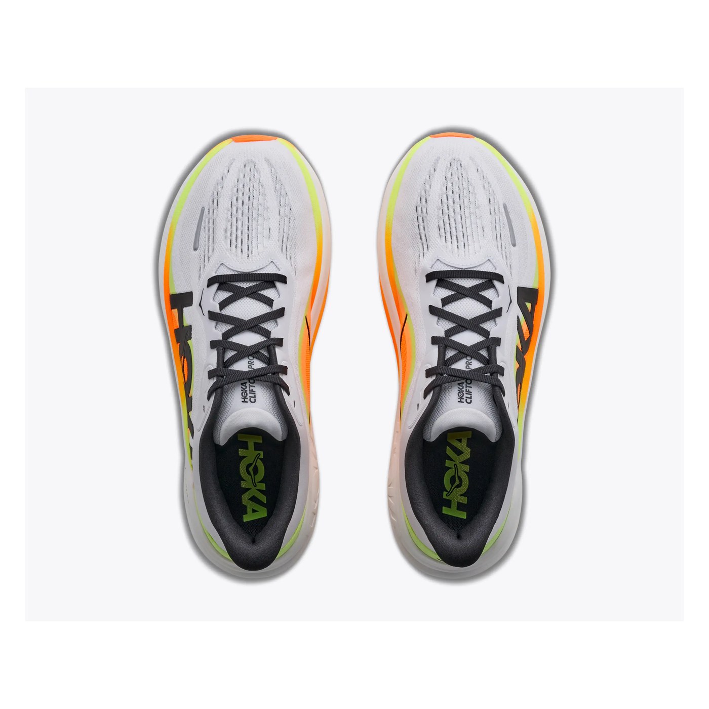 Hoka Clifton Pro vue de dessus tige et laçage