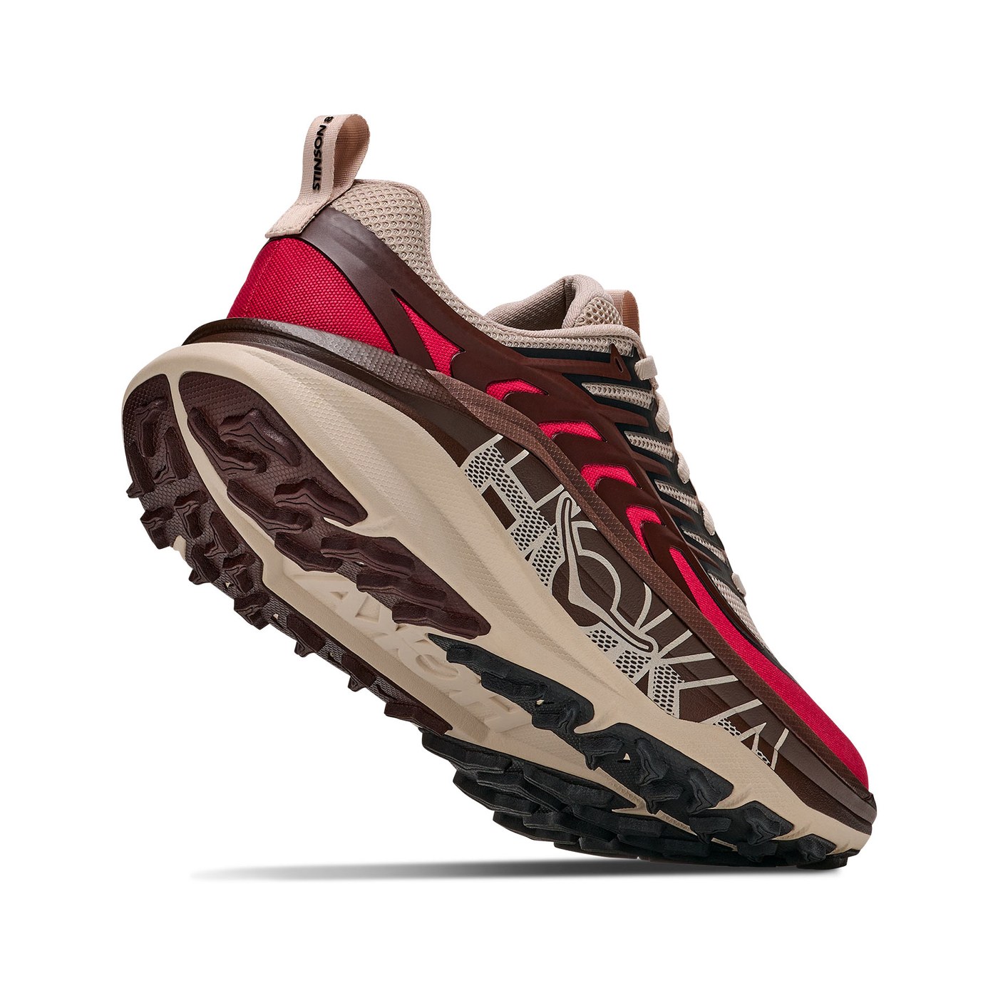 Hoka Stinson 8, vue 3/4 arrière montrant l'amorti H-Frame