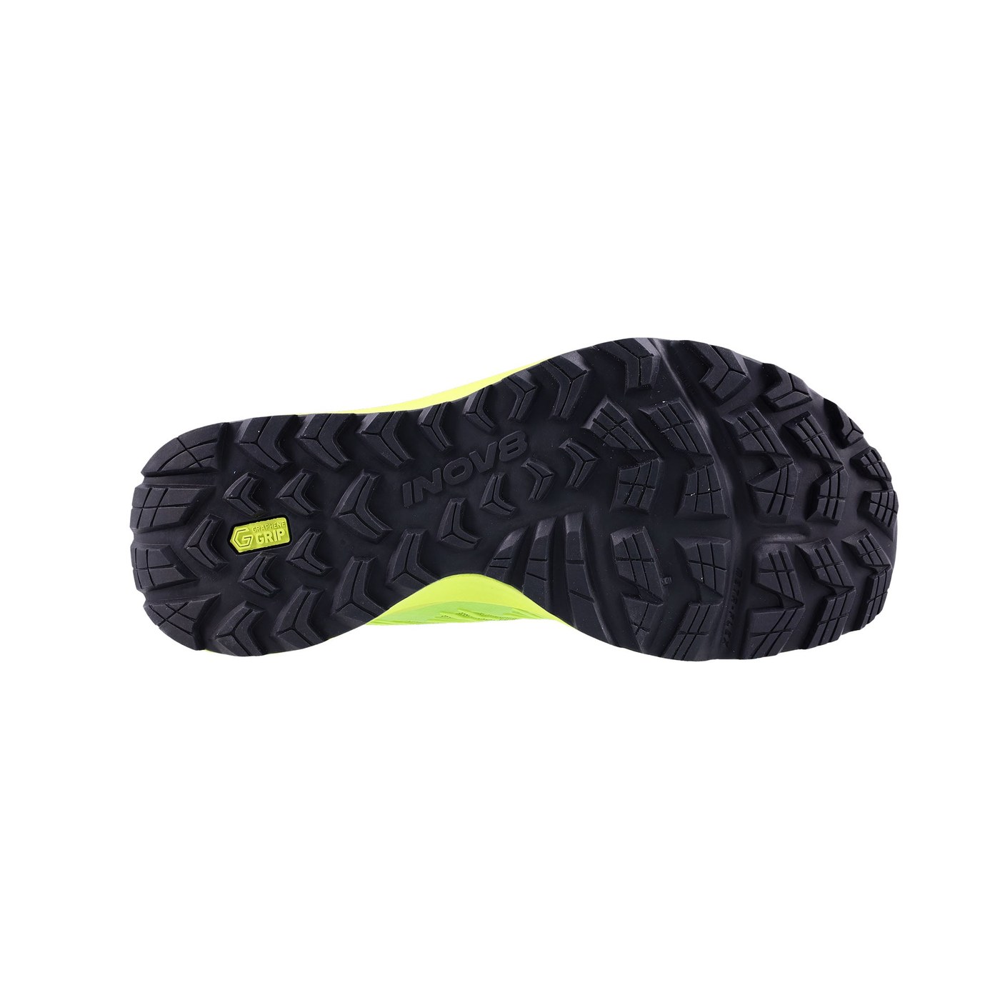 Inov-8 Trailfly Max V2 : vue de la semelle G-Grip graphène, crampons 4 mm