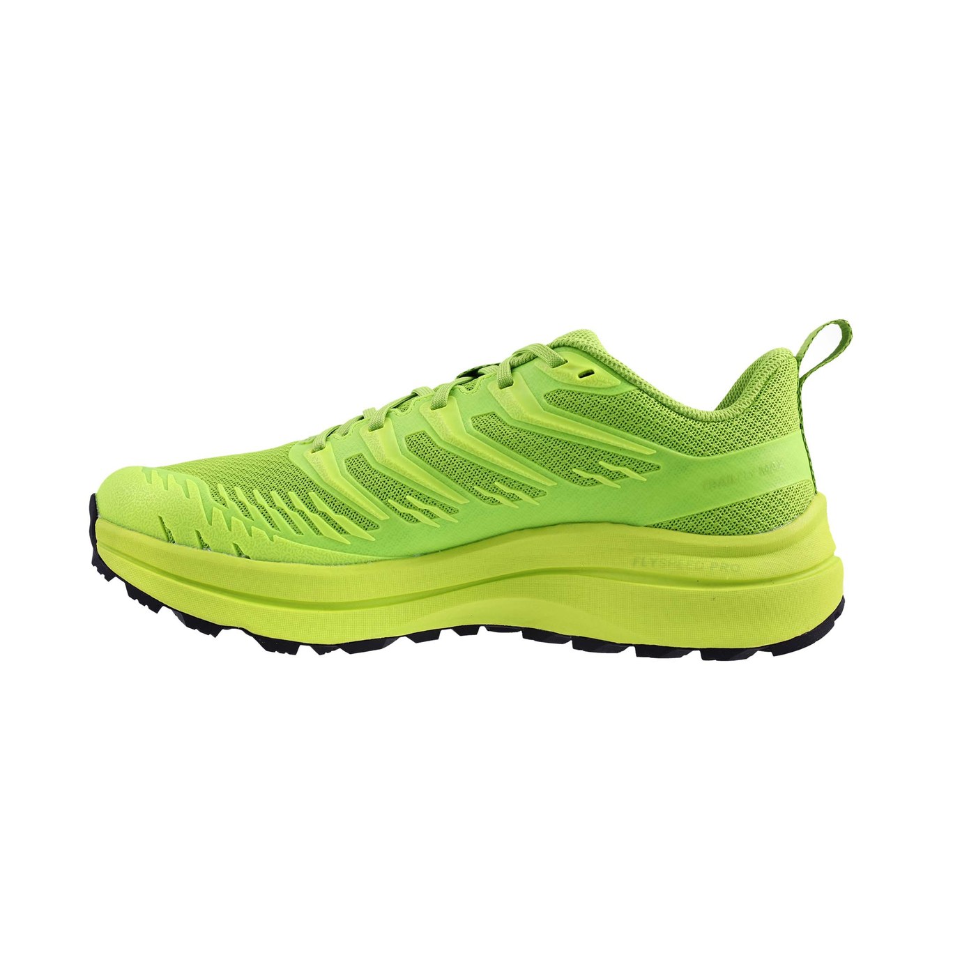 Inov-8 Trailfly Max V2 : profil médial, mousse FlySpeed Pro visible