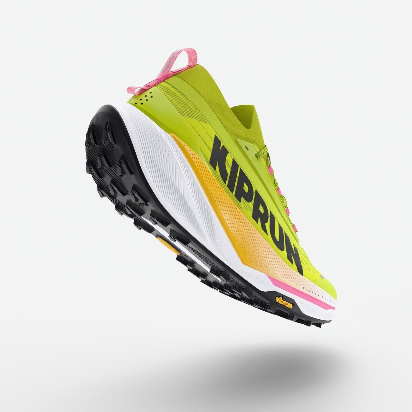 Kiprun Kipsummit Race vue 3/4 arrière semelle Vibram Megagrip Litebase