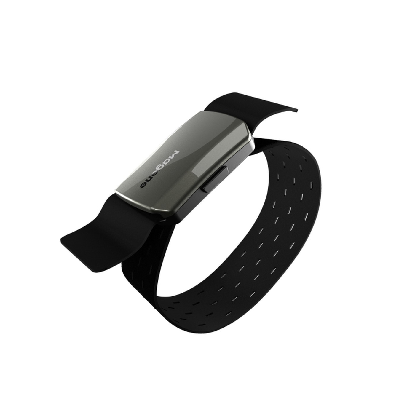 Magene H803, détail du bracelet Lycra et de la fermeture Velcro