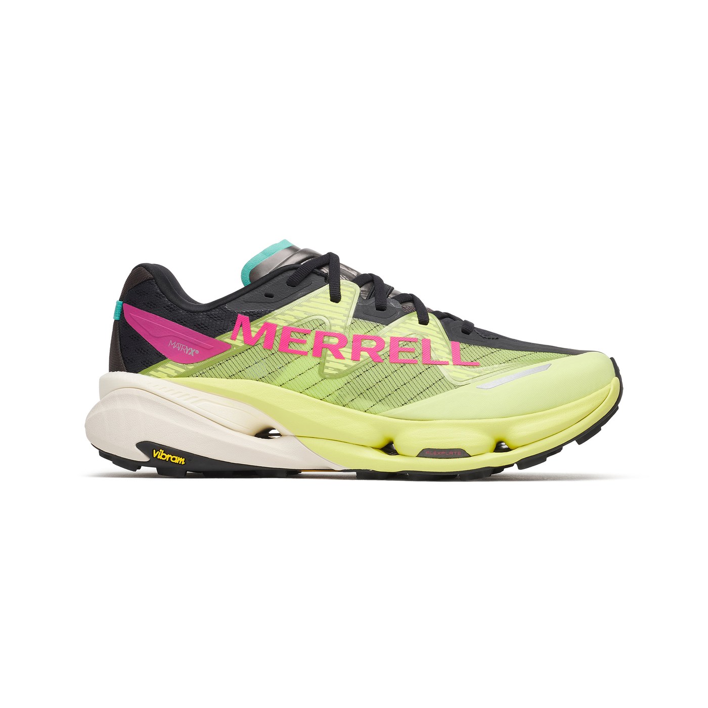 Merrell MTL SpeedARC Peak, détail architecture SpeedARC pods cutouts et plaque carbone FlexPlate