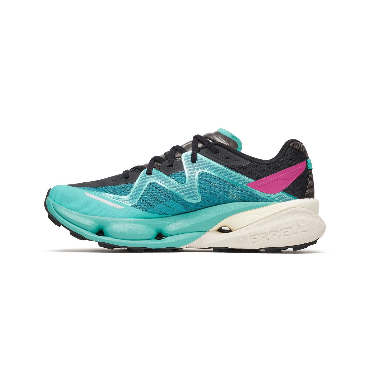 Merrell MTL SpeedARC Peak, vue dessus tige Matryx et lacets élastiques