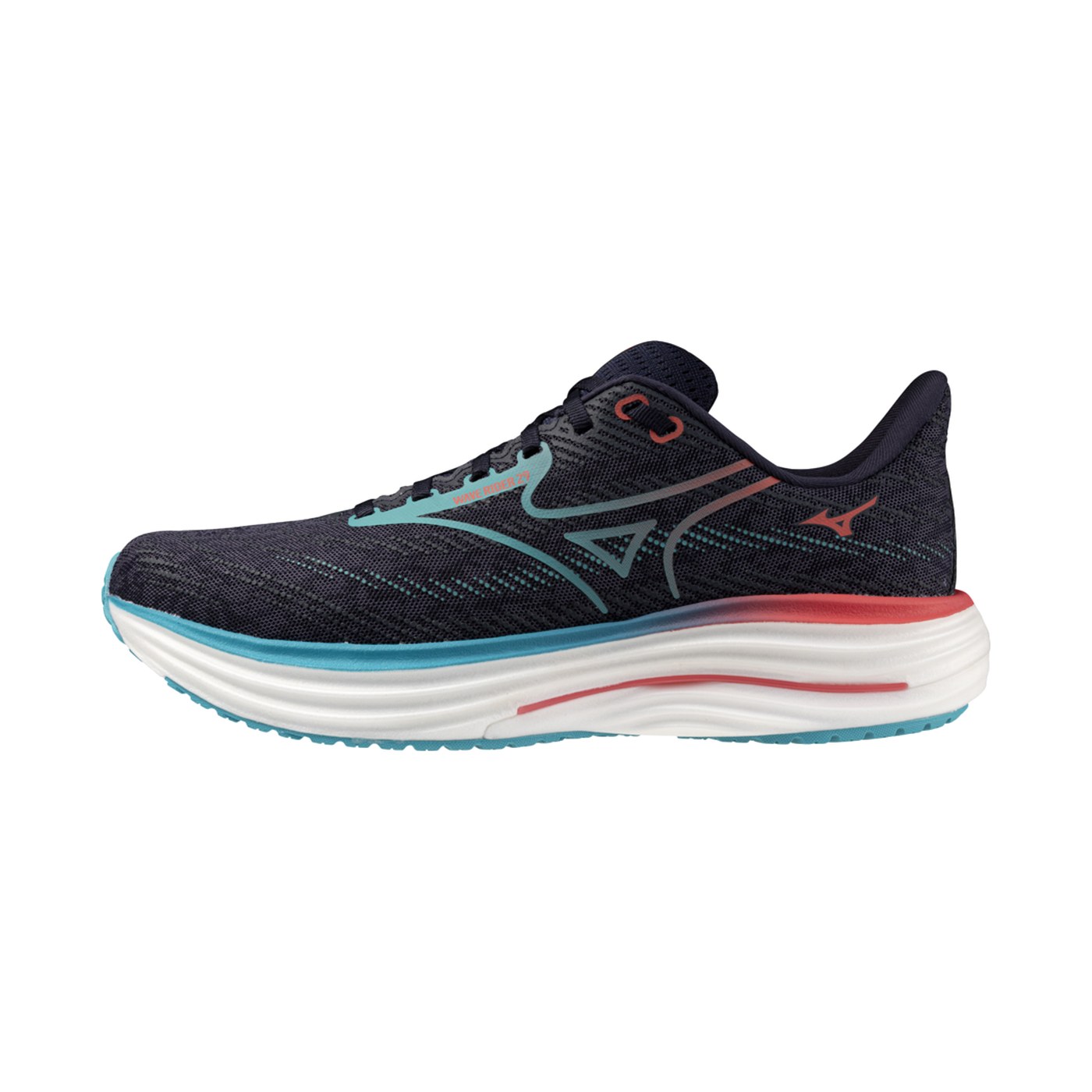 Mizuno Wave Rider 29 vue de profil avec Wave Plate visible