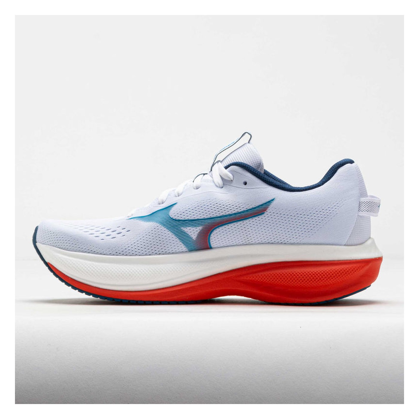Mizuno Wave Rider 30 profil médial - mousse Enerzy NXT double couche visible