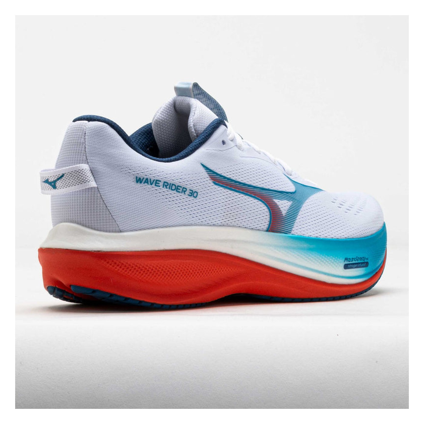 Mizuno Wave Rider 30 talon arrière - branding Wave Rider 30 visible