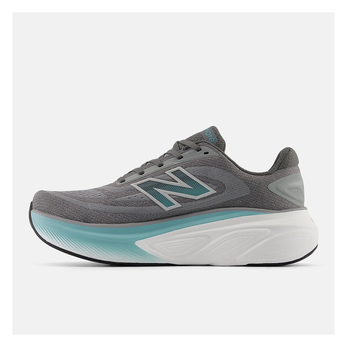 Vue de profil arrière montrant le talon de la New Balance Fresh Foam X More v6