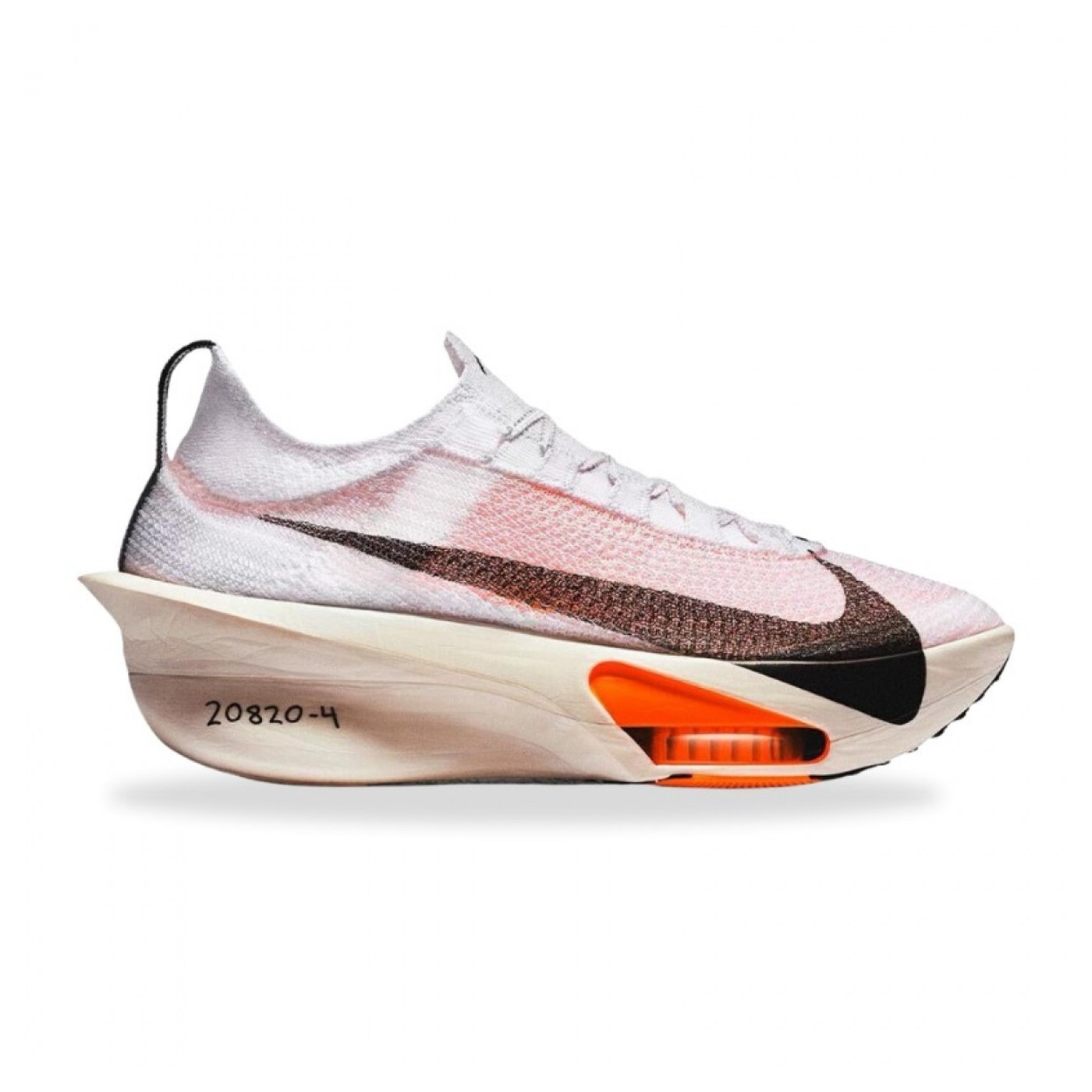 Nike Alphafly 3 vue de profil coloris blanc et volt