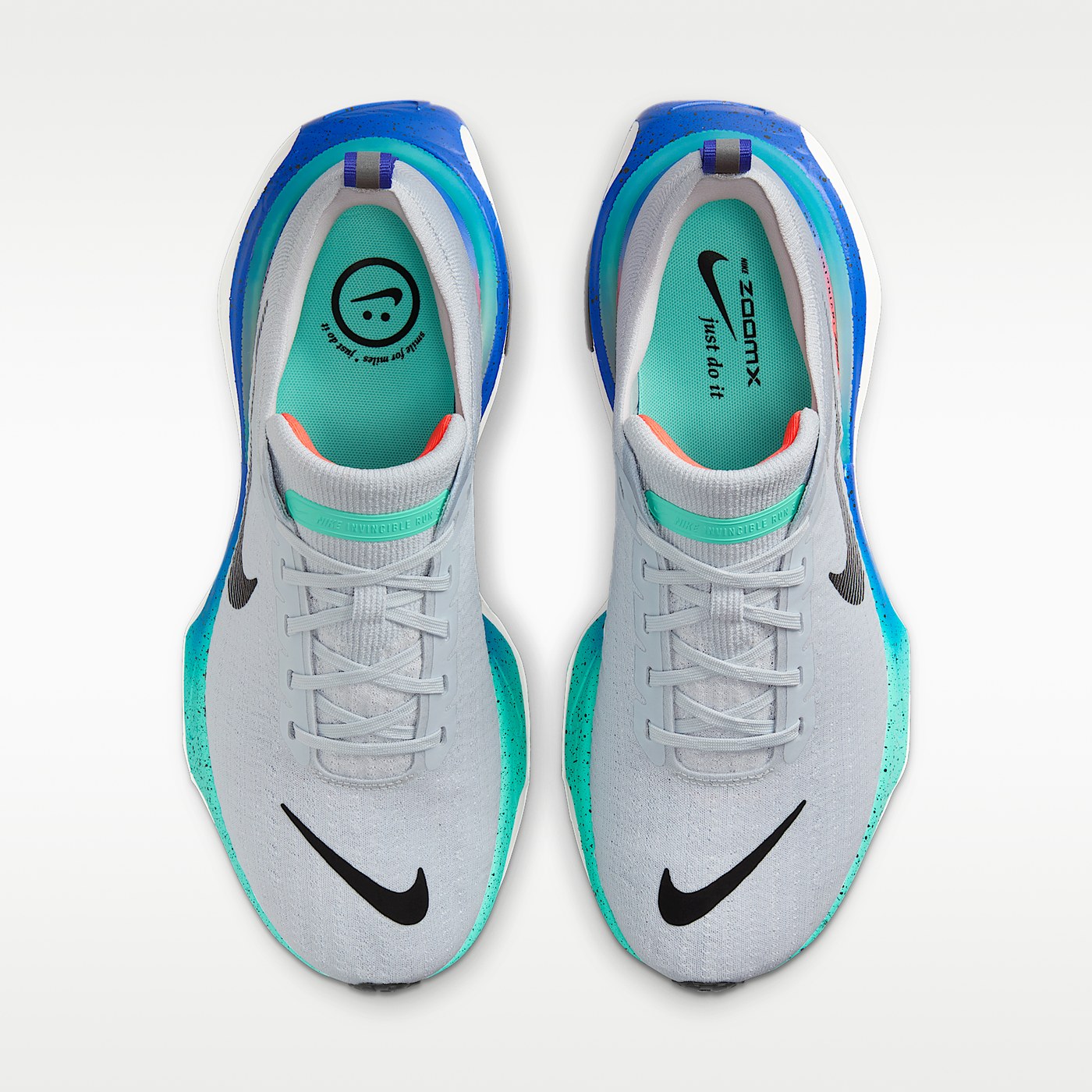 Nike Invincible 3, vue du dessus montrant la tige Flyknit