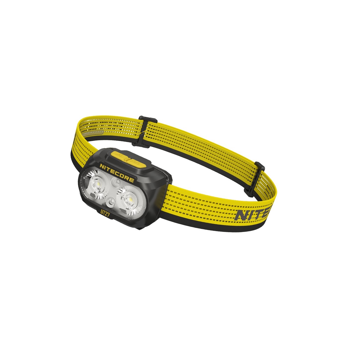 Nitecore UT27 vue arrière trois quarts, bandeau réfléchissant