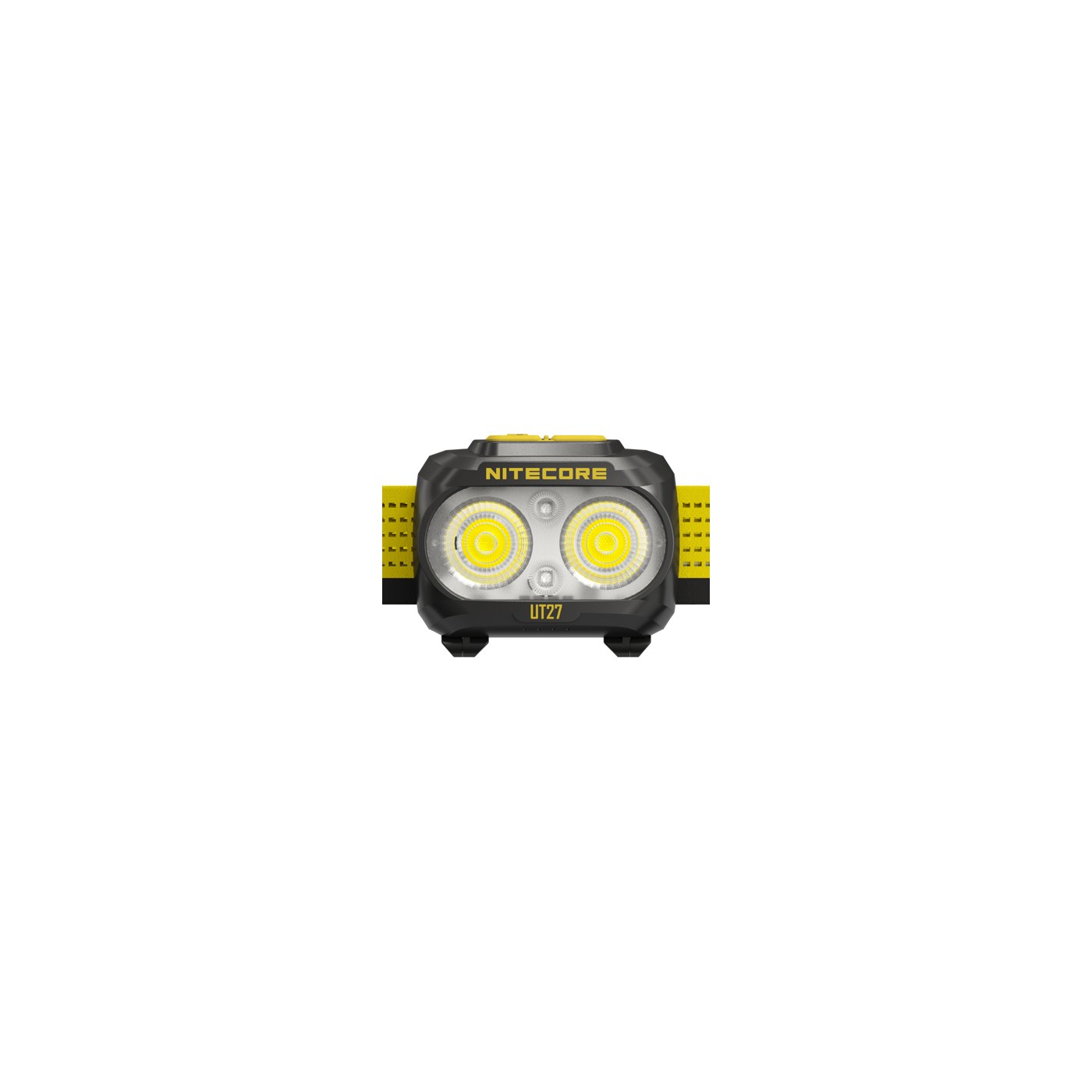 Nitecore UT27, détail de la double optique et des LED en température chaude