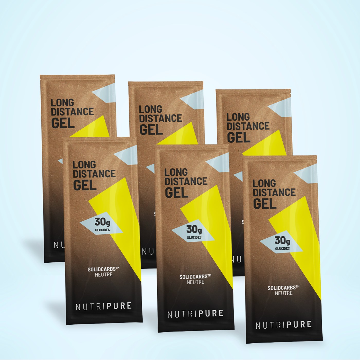 Nutripure Gel Long Distance sachets énergétiques vue de face