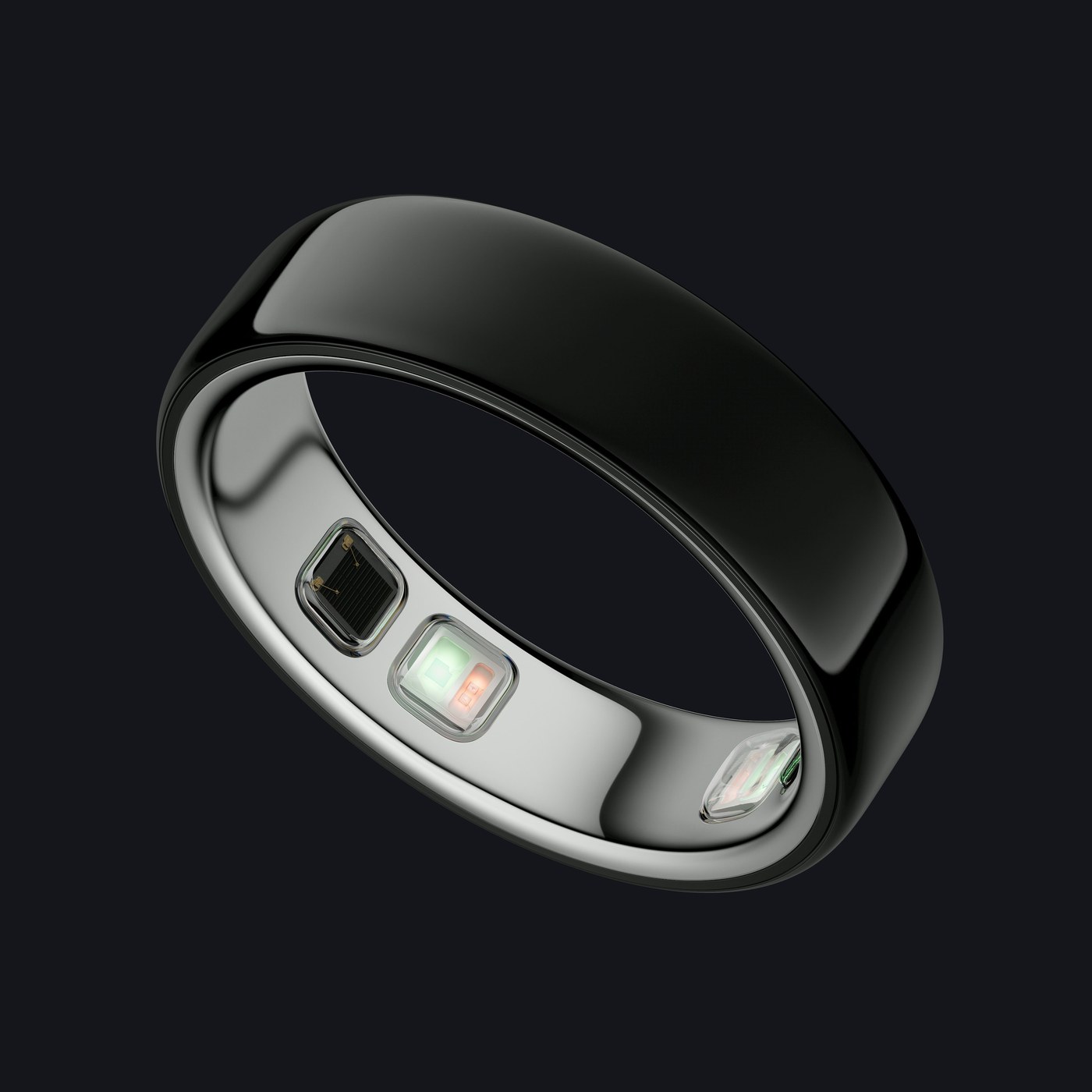 Oura Ring 5, vue intérieure sur les capteurs optiques