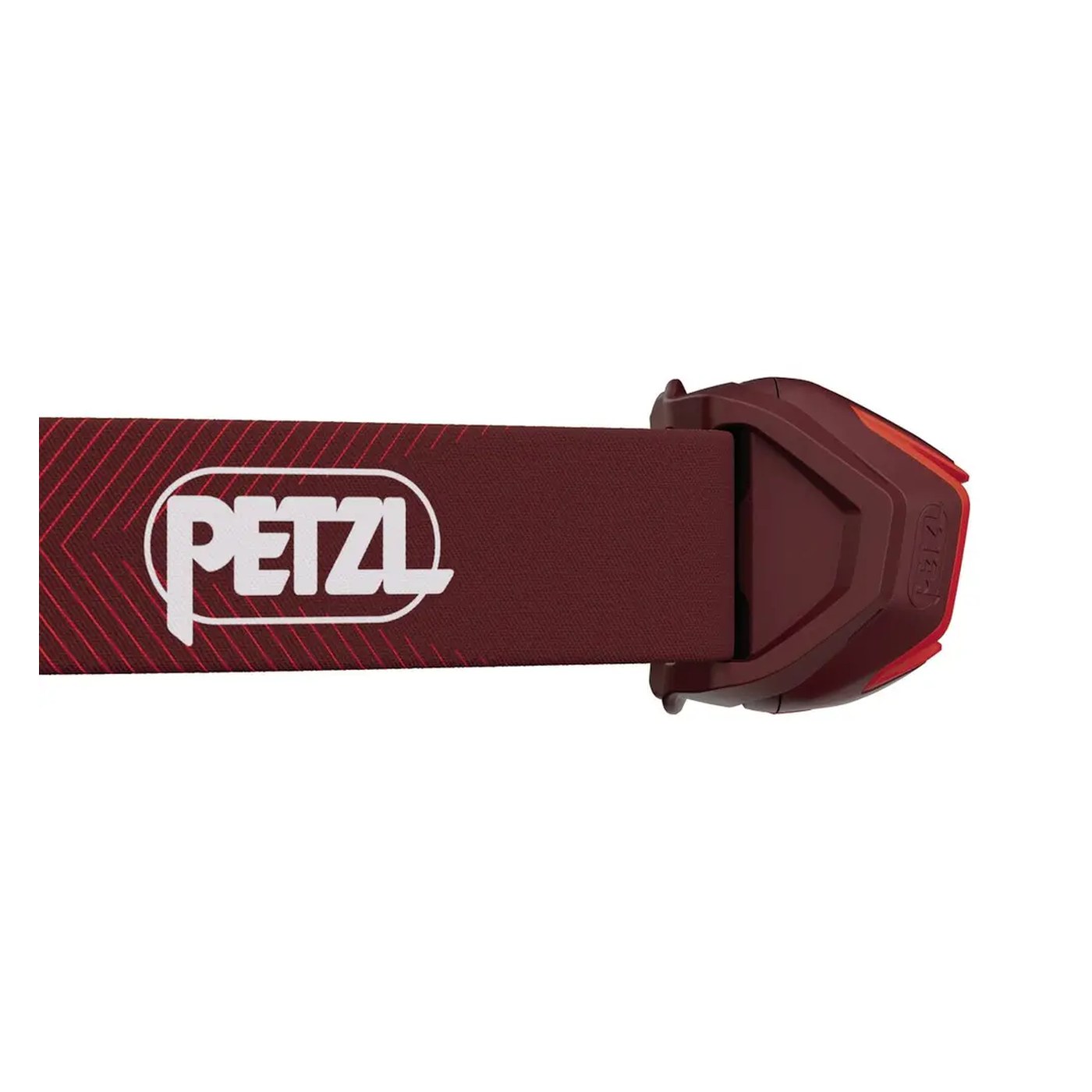 Petzl Actik Core, détail du bandeau et du logo Petzl