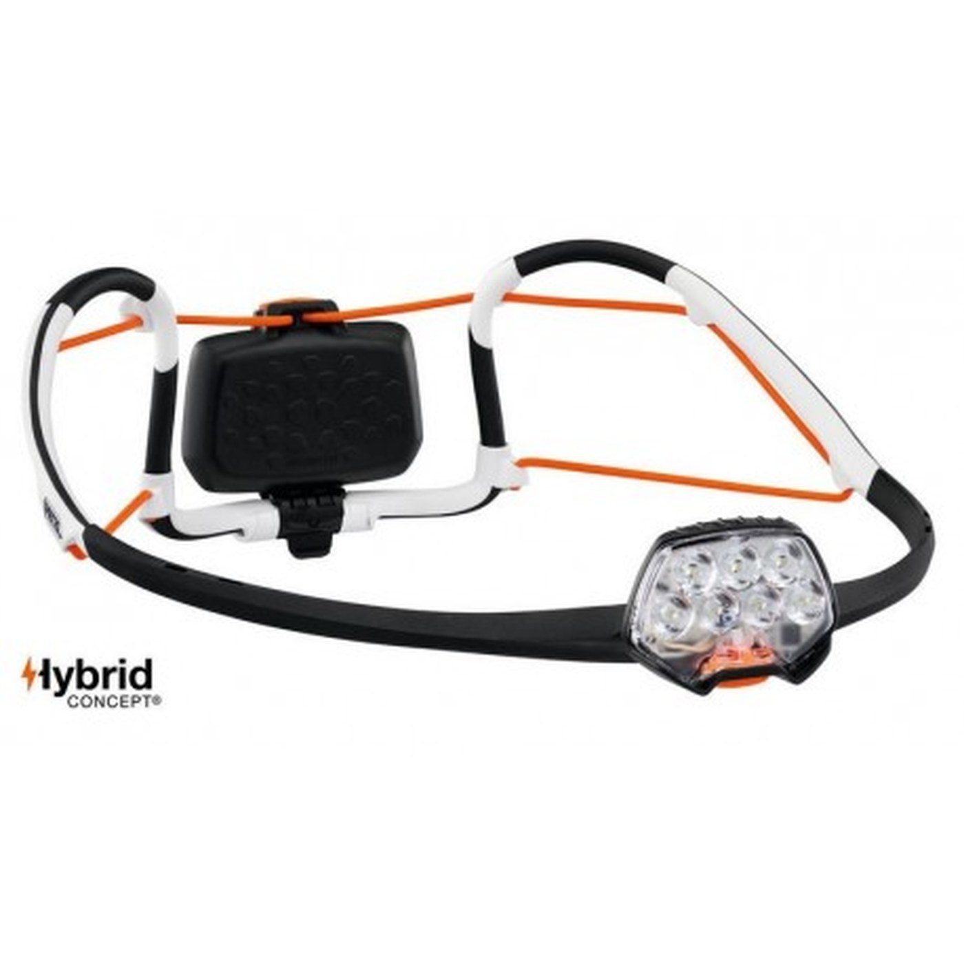 Petzl Iko Core lampe frontale vue trois quarts avec LED