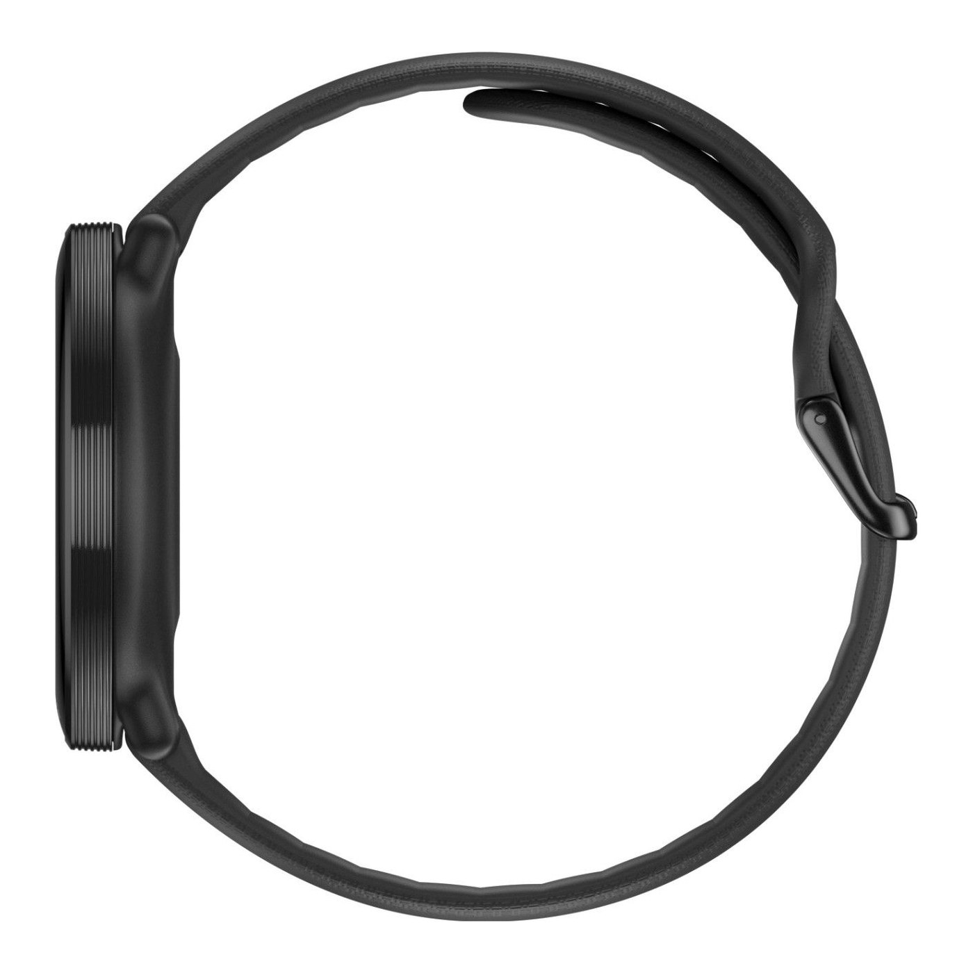 Polar Ignite 3, Seitenansicht mit dem einzelnen Knopf und der Lünette aus Edelstahl