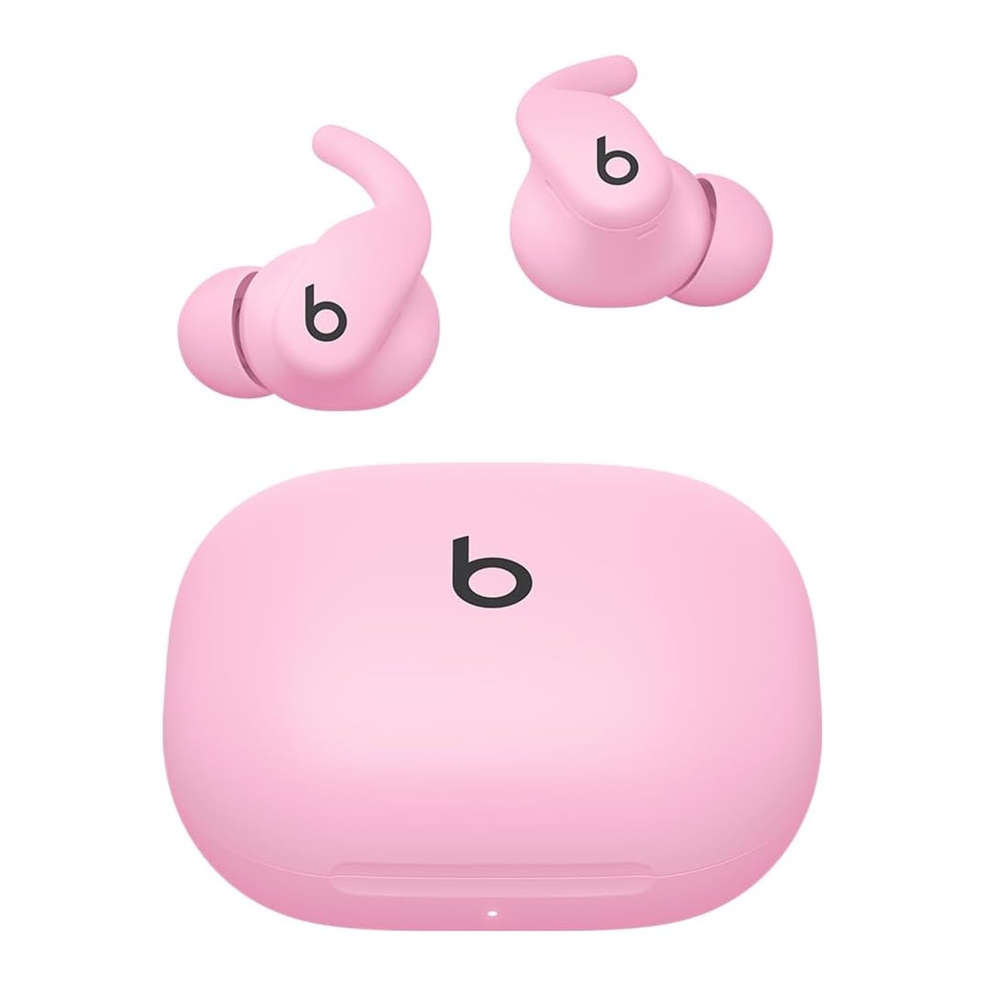 Beats Powerbeats Fit, écouteurs et boîtier coloris rose néon