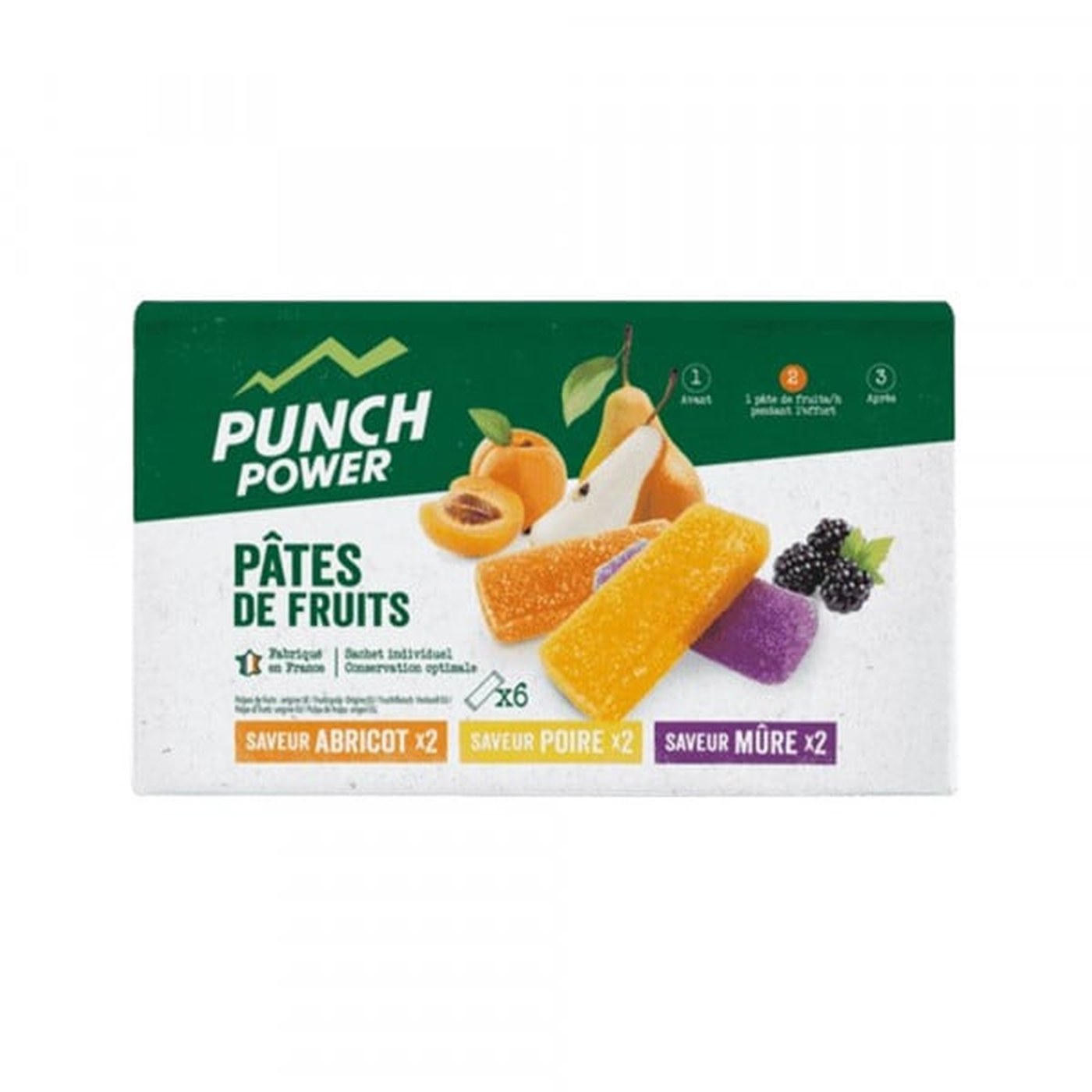 Punch Power Energie-Fruchtgelees, detaillierte Nährwertangaben
