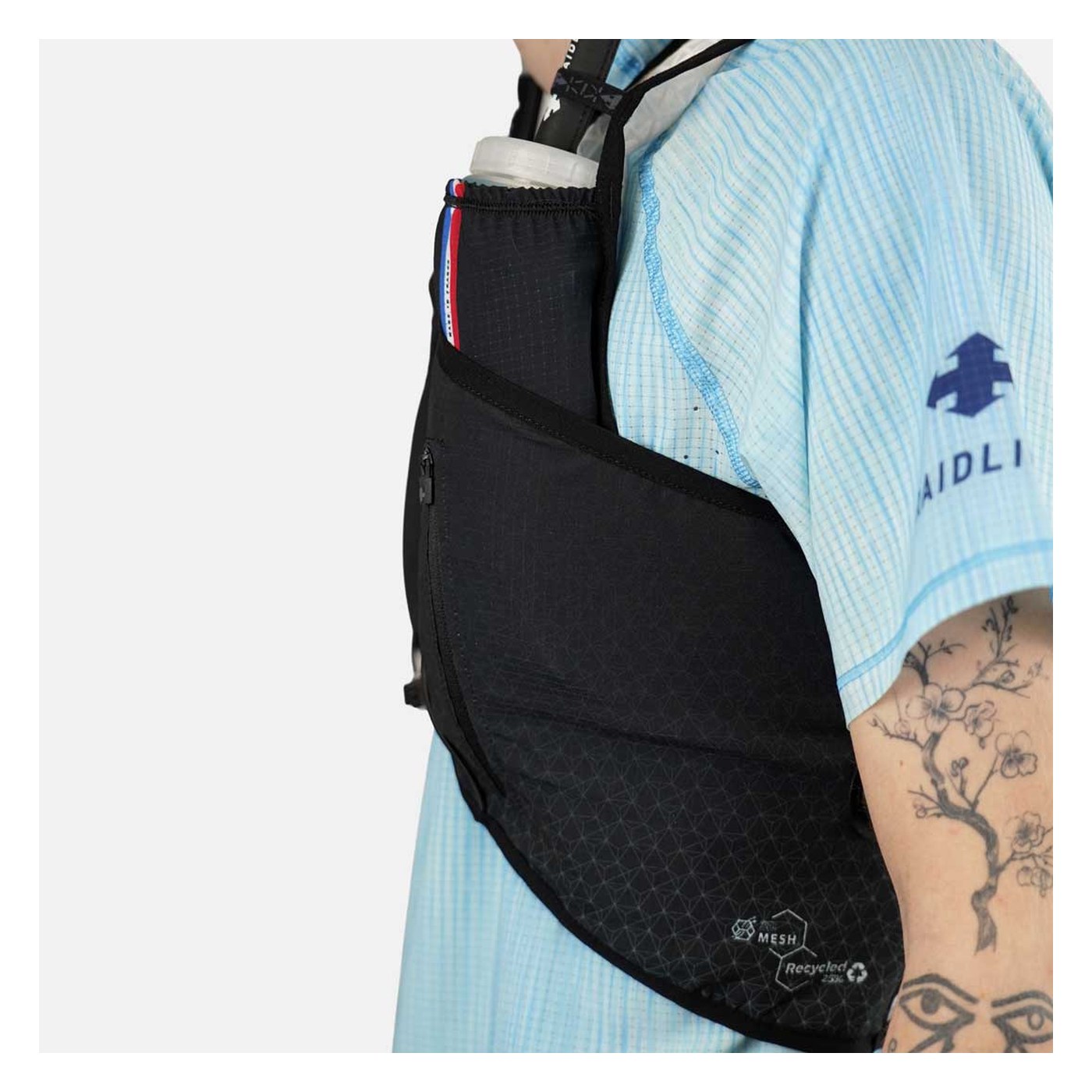 Raidlight Ultralight 12L profil latéral compression matière mesh recycled