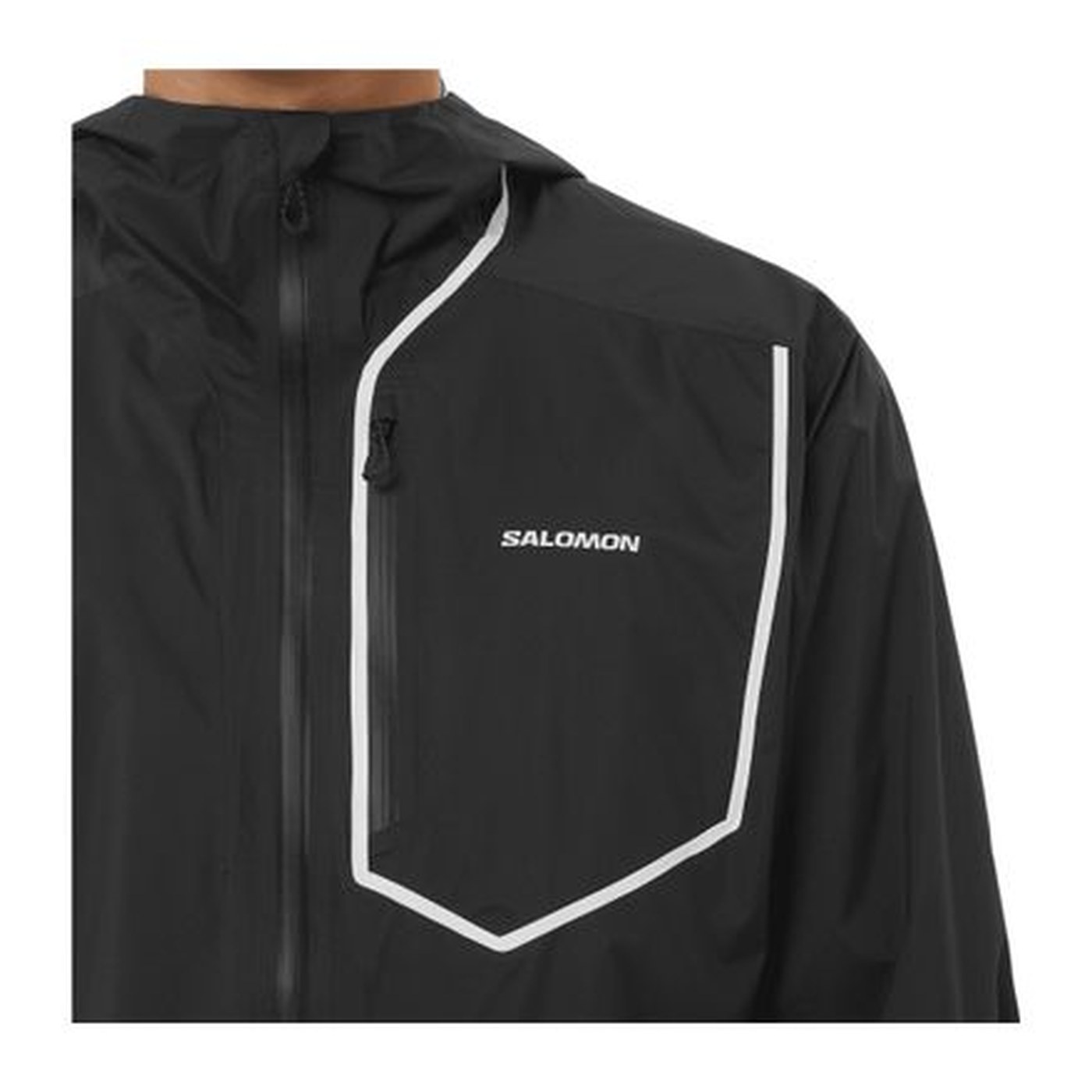Détail de la poche poitrine de la Salomon Bonatti Pro
