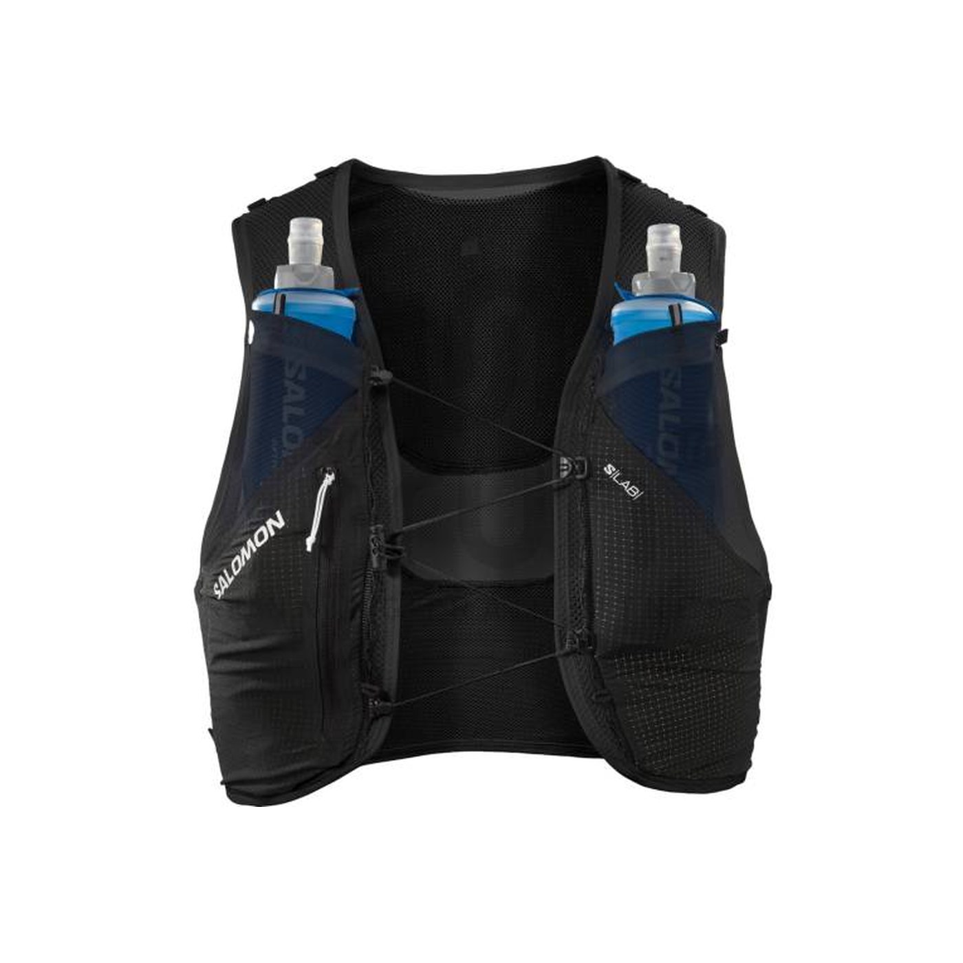 Salomon S-Lab Pulsar 3 Flachansicht von vorn mit den beiden Flaschen